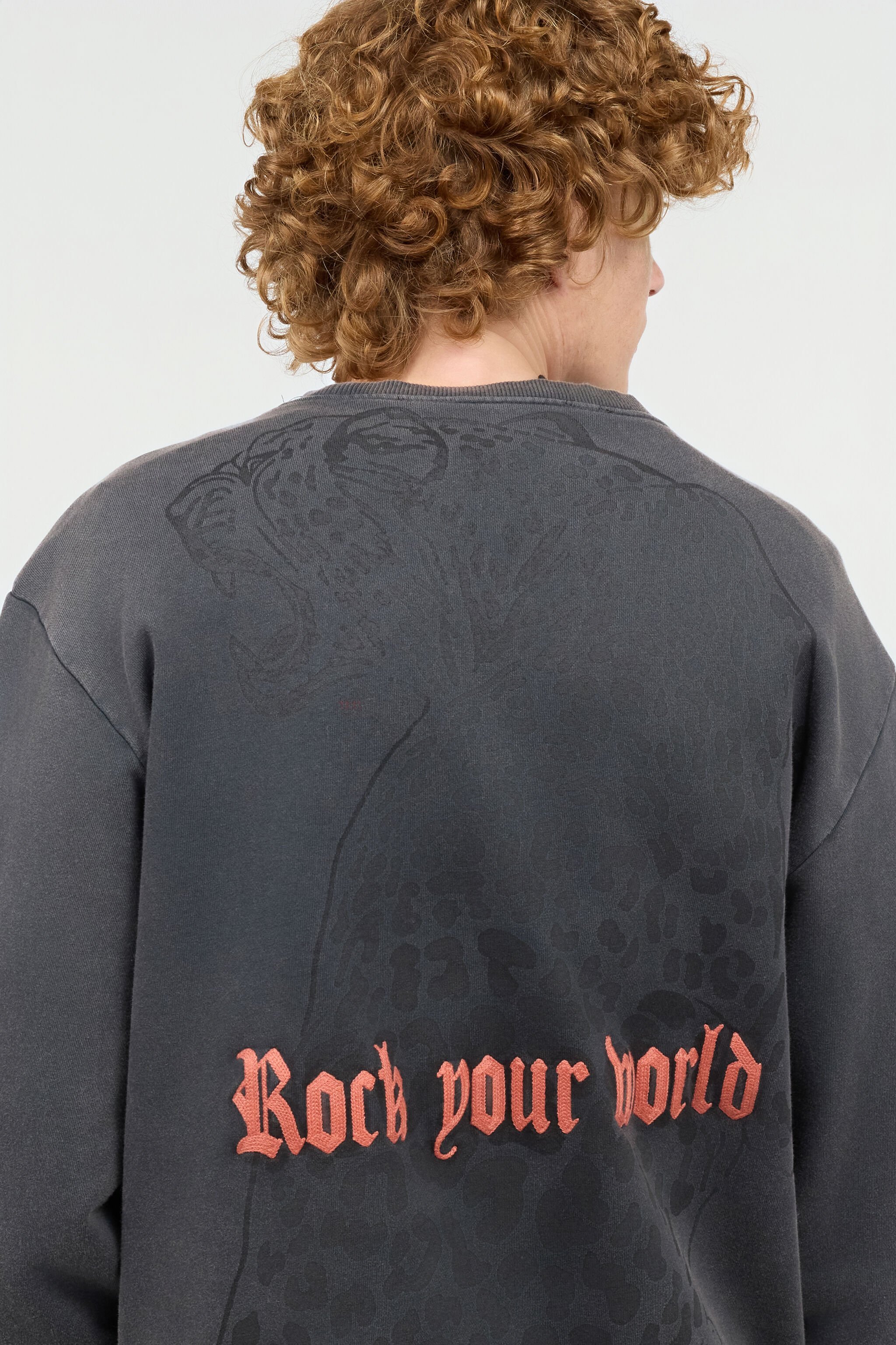 JC Sweatshirt With Jaguar And Lettering Dark gray UFT070-UF090
