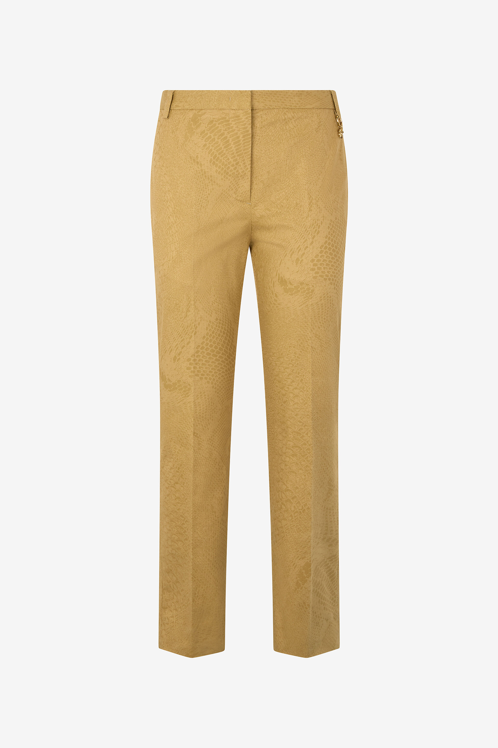 RC Solid-Color Python-Print Pants Light Brown UKT206-4NN53