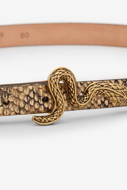 RC Cintura Con Motivo Python Dorato E Fibbia Serpente GOLD WWC002-PZS01