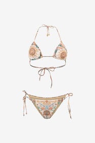 JC Persian Tarot Print Bikini 744 BEIGE + 217 AZZU WFM032-WF751