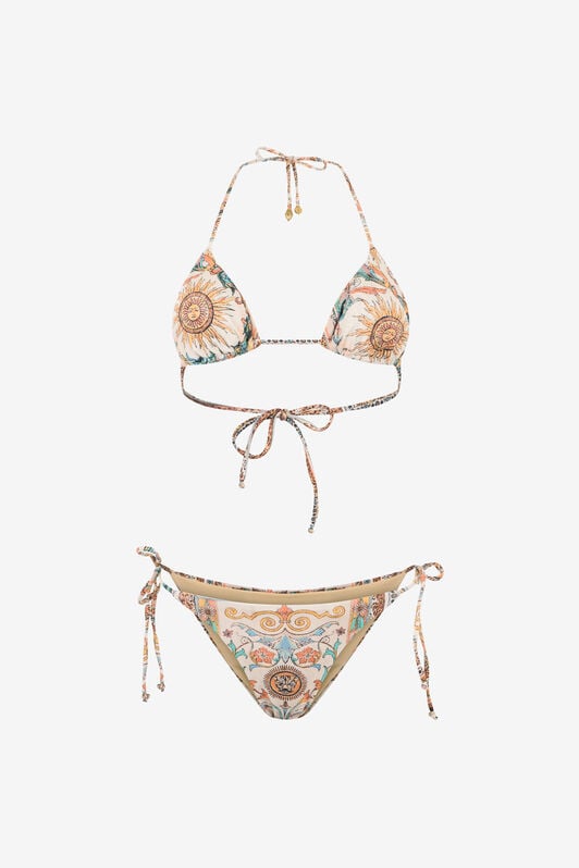 JC Persian Tarot Print Bikini 744 BEIGE + 217 AZZU WFM032-WF751