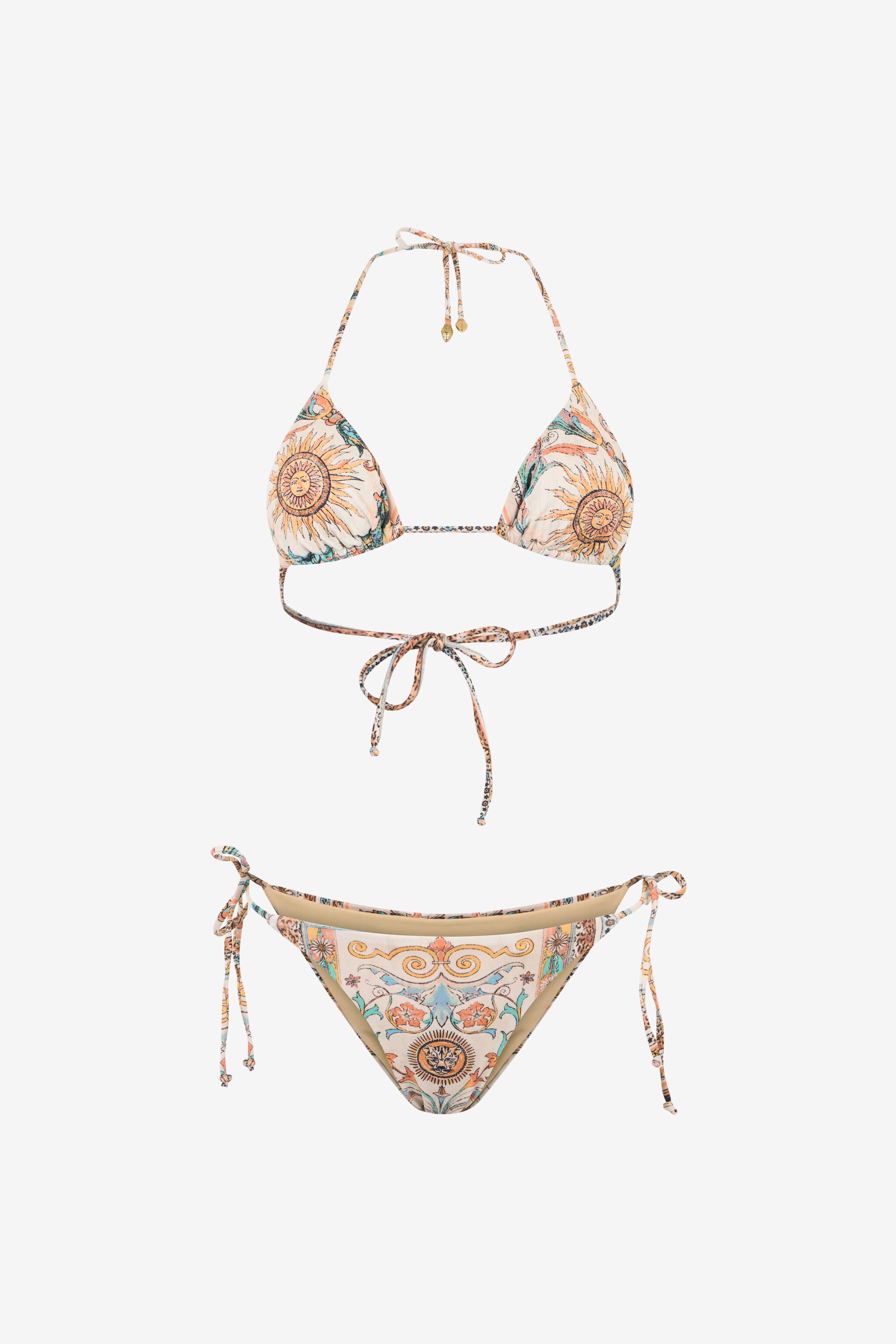 JC Persian Tarot Print Bikini 744 BEIGE + 217 AZZU WFM032-WF751