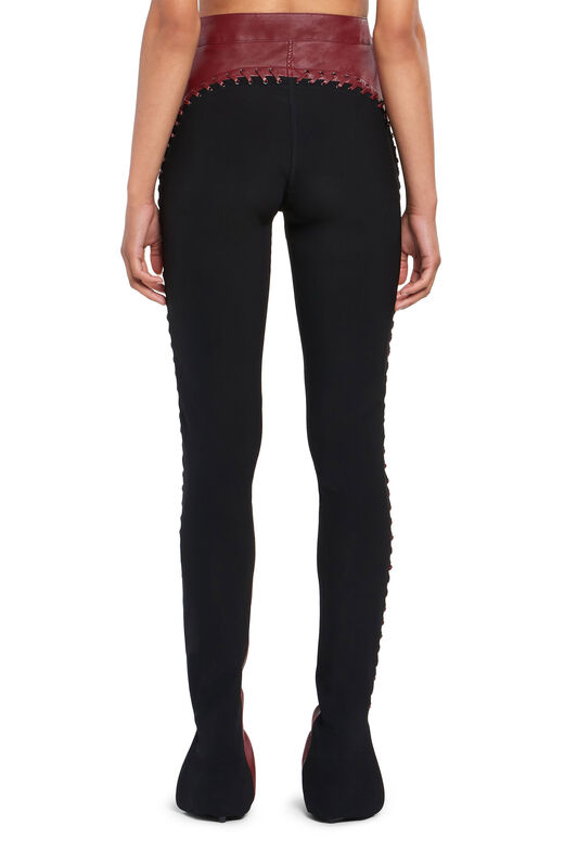 RC Oxblood Leather And Jersey Trousers RC Oxblood Leather And Jersey Trousers OXIBLOOD IQP205-PN086