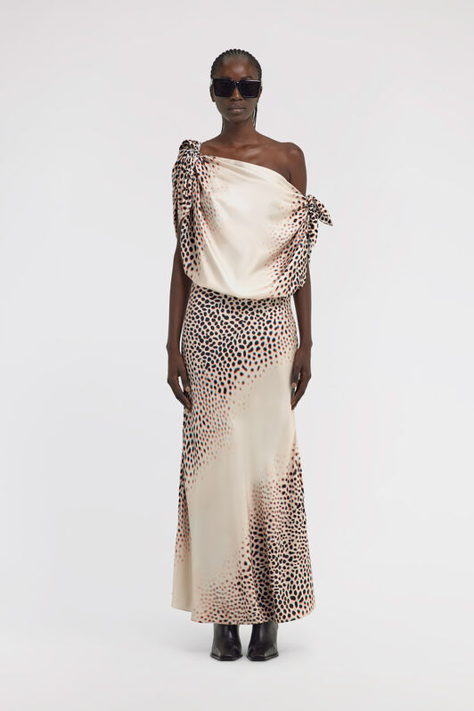 RC Shark print Dress Ivory TKT112-4QN07