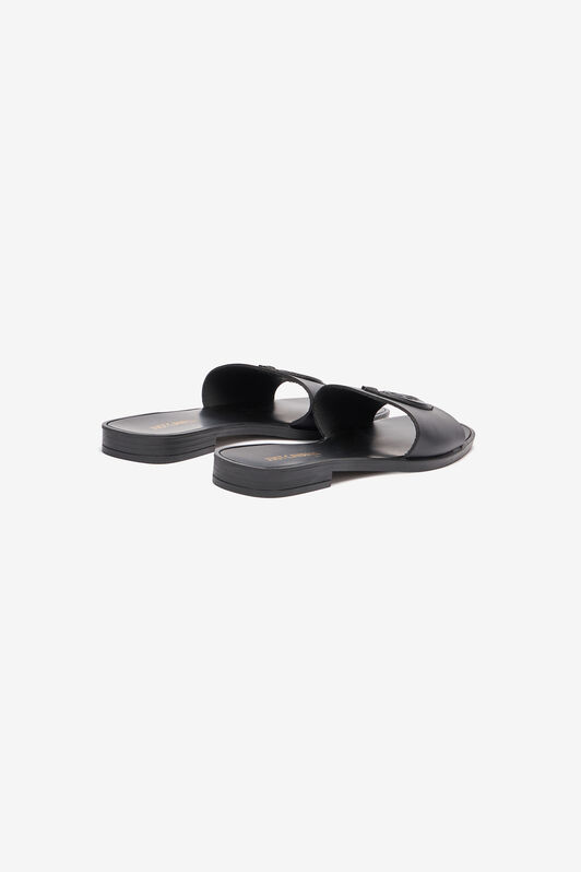 JC Sliders With JC Monogram Black UFS071-UF393