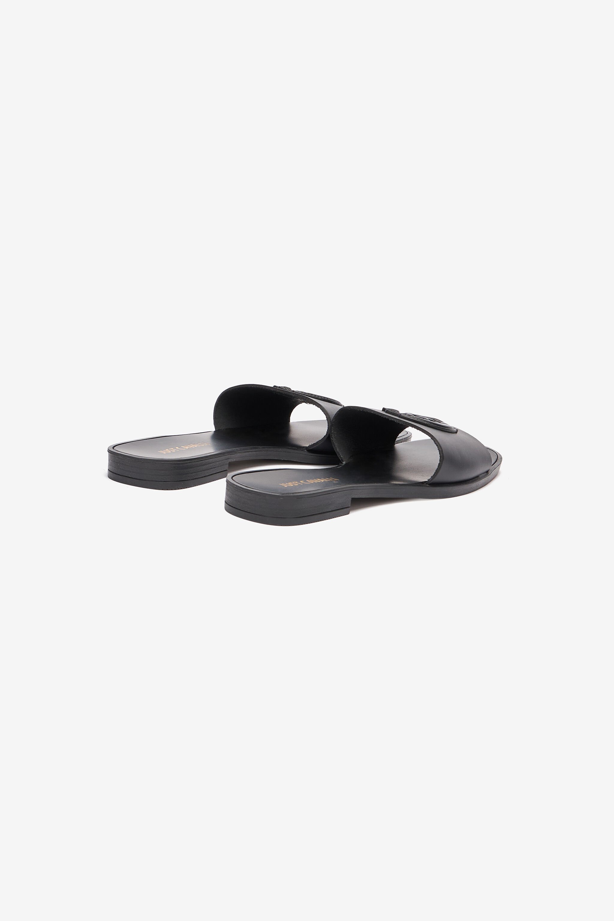 JC Sliders With JC Monogram Black UFS071-UF393