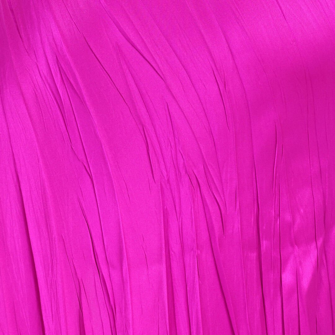 RC Langes Kleid aus Knitterseide Fuchsia UWT125-SE045