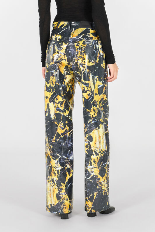 RC Pantalón Holgado Estampado Marble Oro TWJ207-KGN19