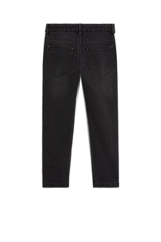 JU Jeans mit Seitenstreifen mit Logo BLACK LJJ250-DS029