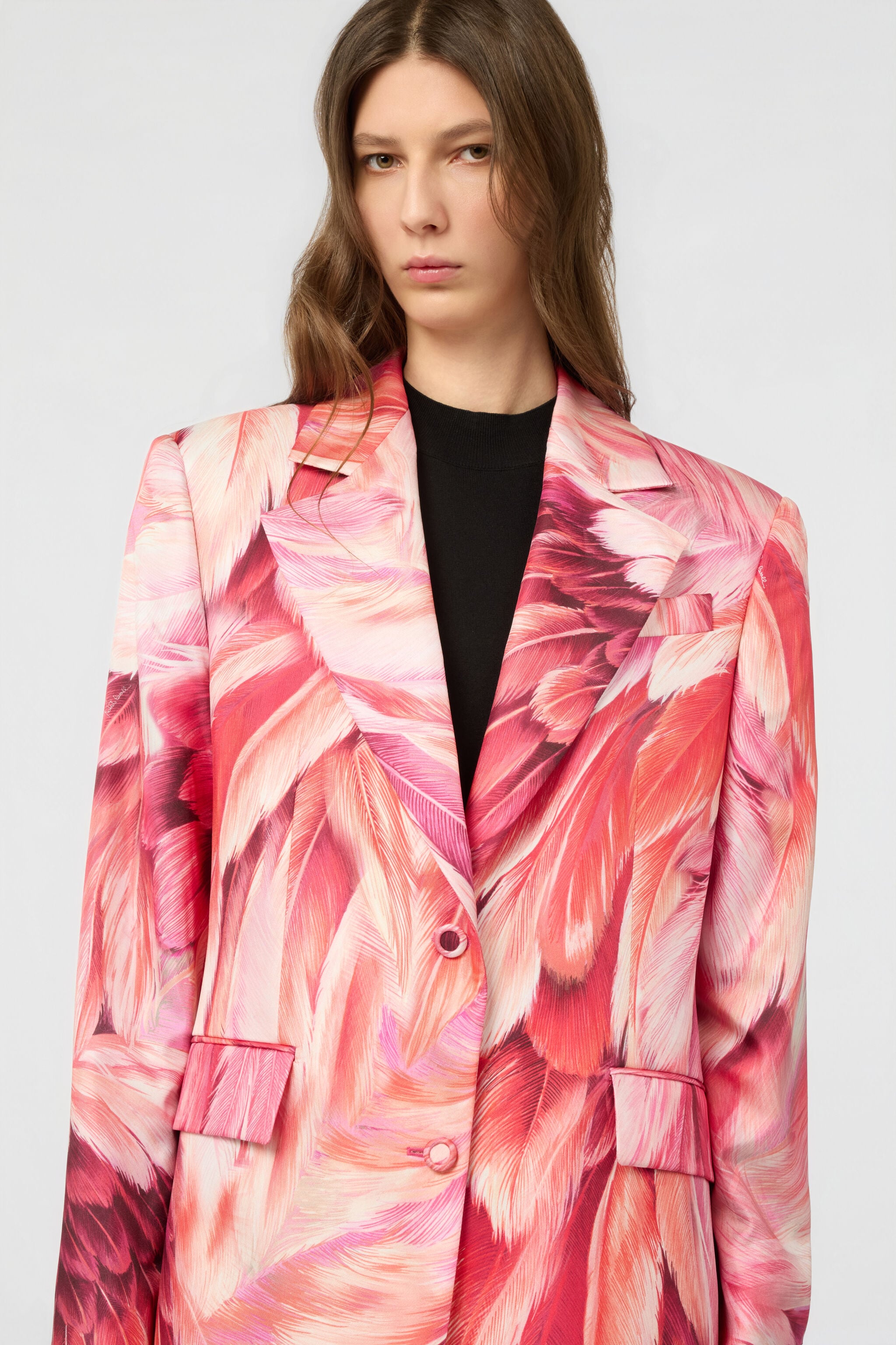 RC Veste en soie avec imprimé Plumage RC Veste en soie avec imprimé Plumage PEONIA SWT405-4QL71