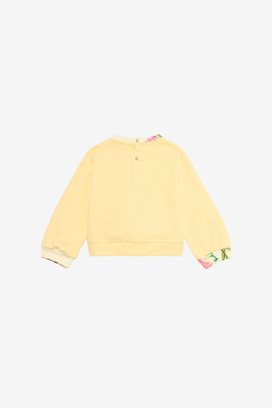 JU Yellow Sweatshirt with Tropical Print YELLOW VJT660-CF050