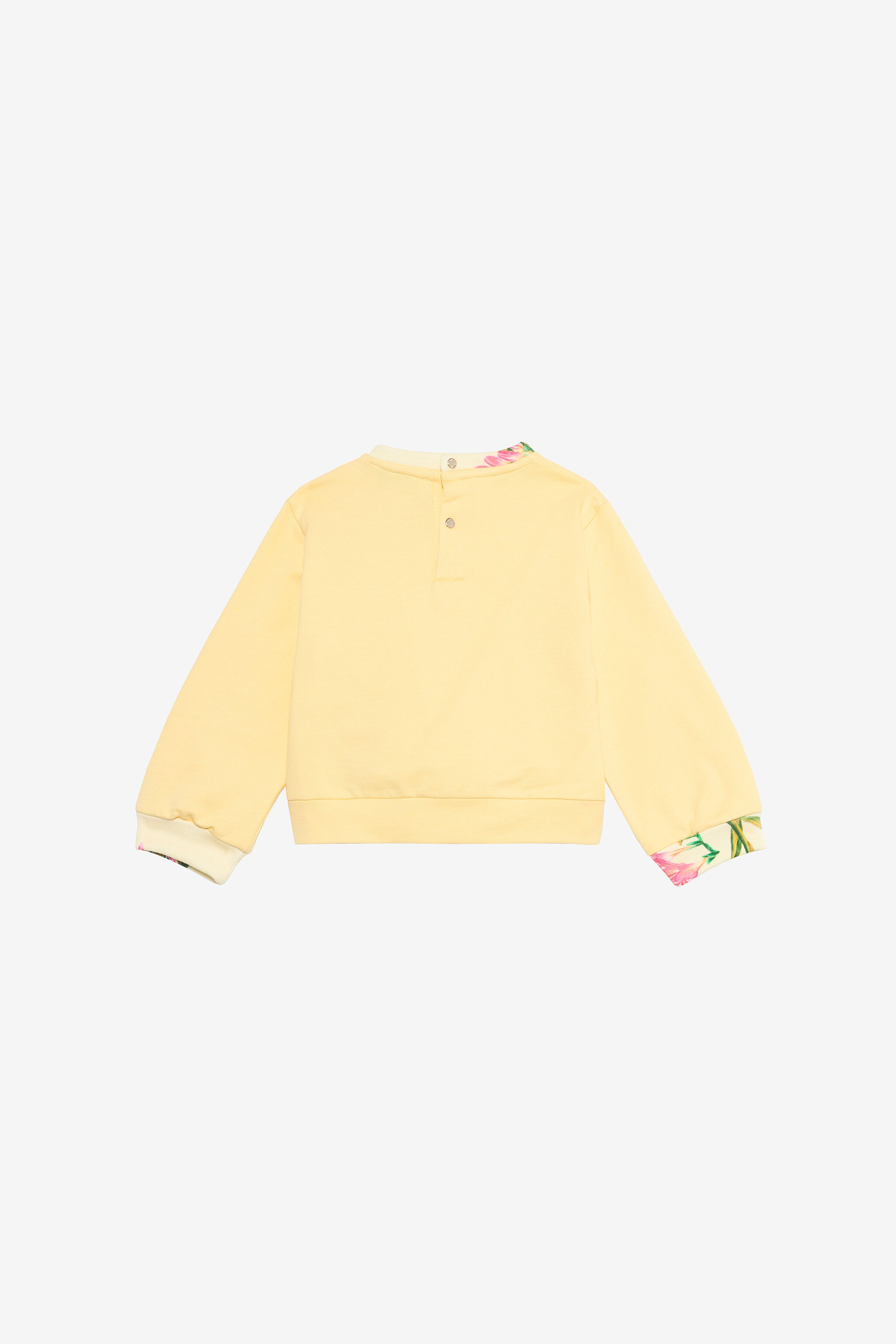 JU Yellow Sweatshirt with Tropical Print YELLOW VJT660-CF050