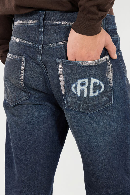 RC Sandblasted Effect Jeans with Chain RC Sandblasted Effect Jeans with Chain Azul oscuro VRJ205-VT002