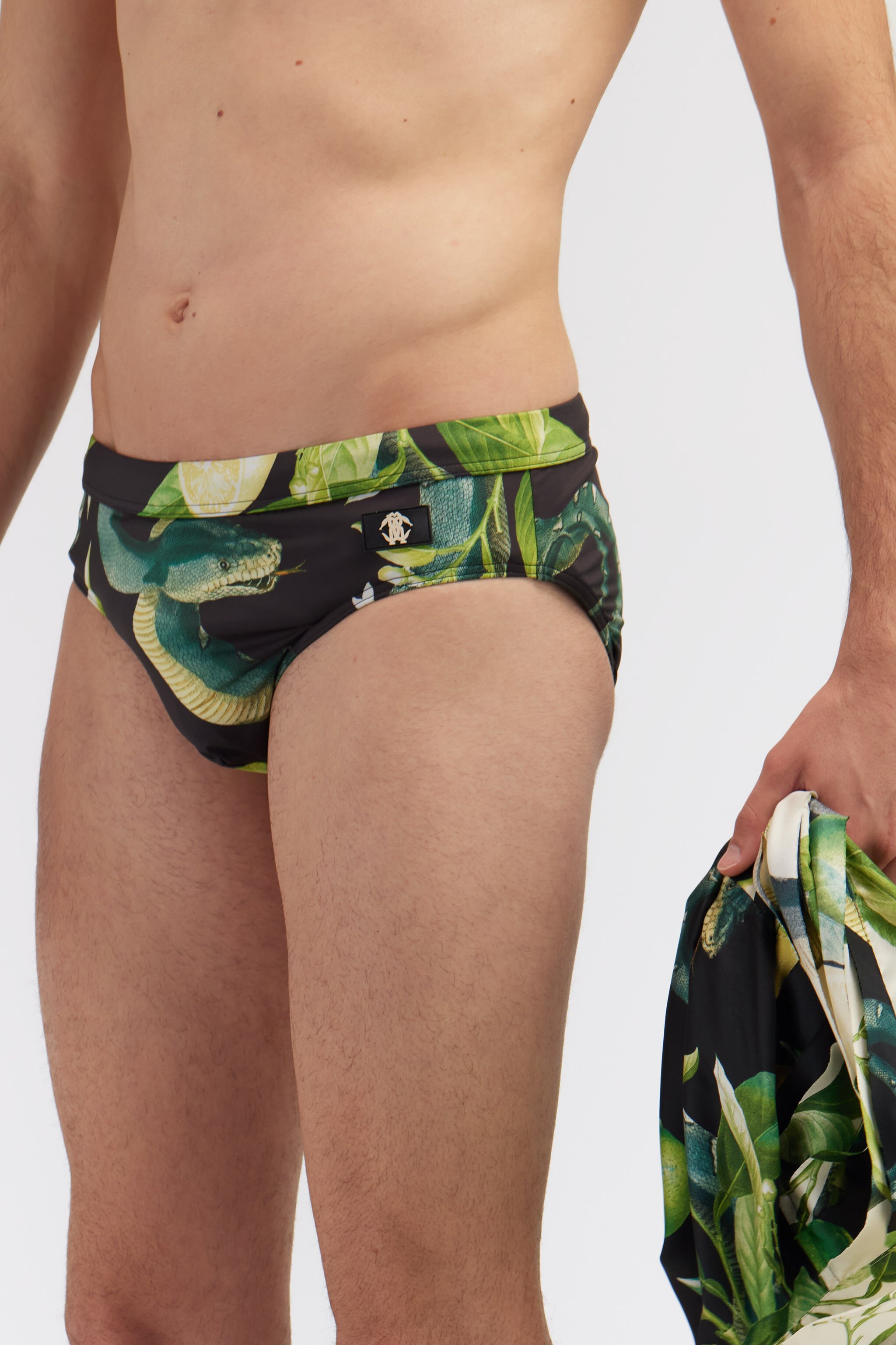 RC Lemon print swim briefs Schwarz SYH01A-LNF31
