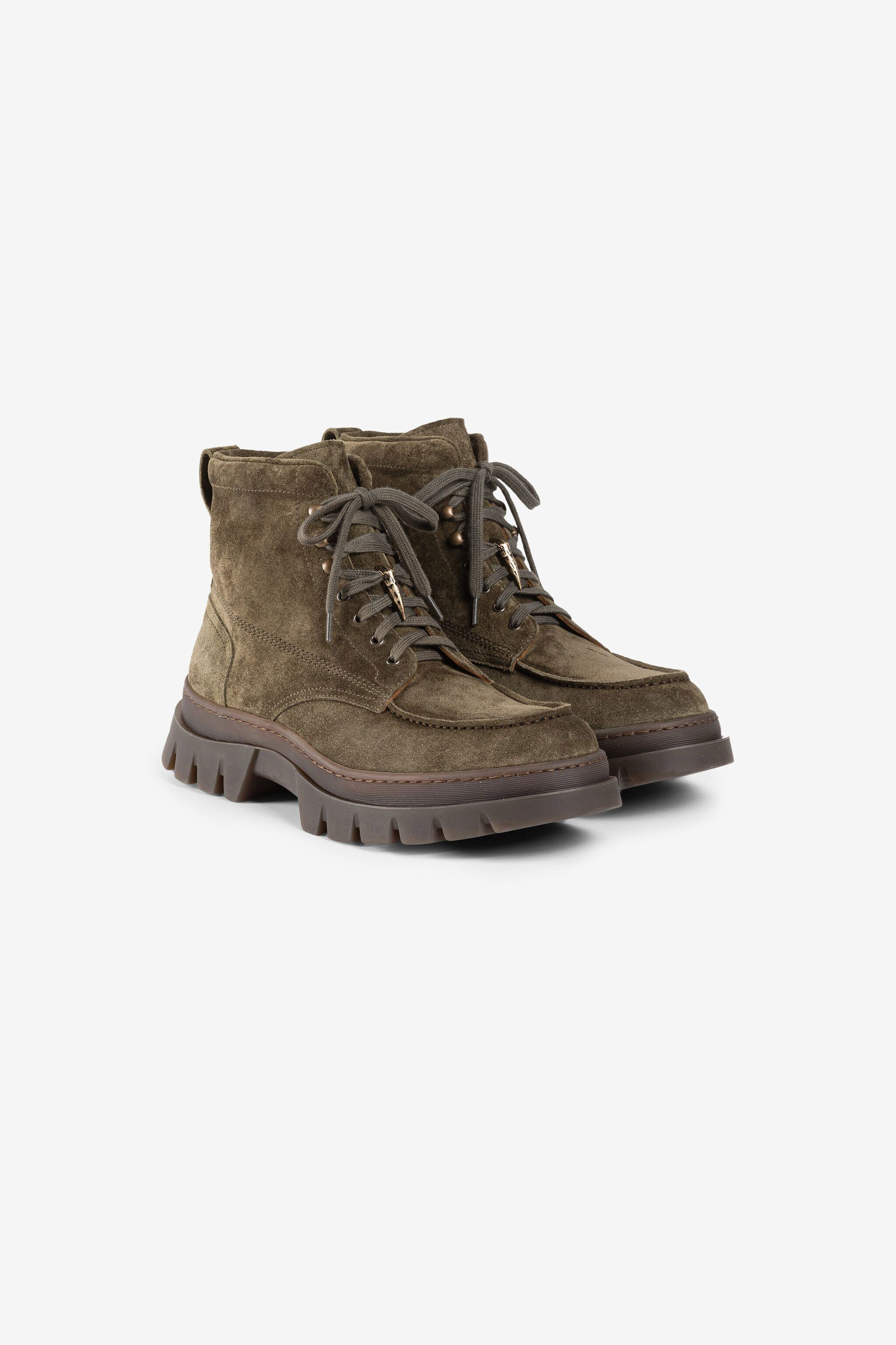 RC Stiefel aus Wildleder mit Tigerzahn ANETO PRS003-PZA95