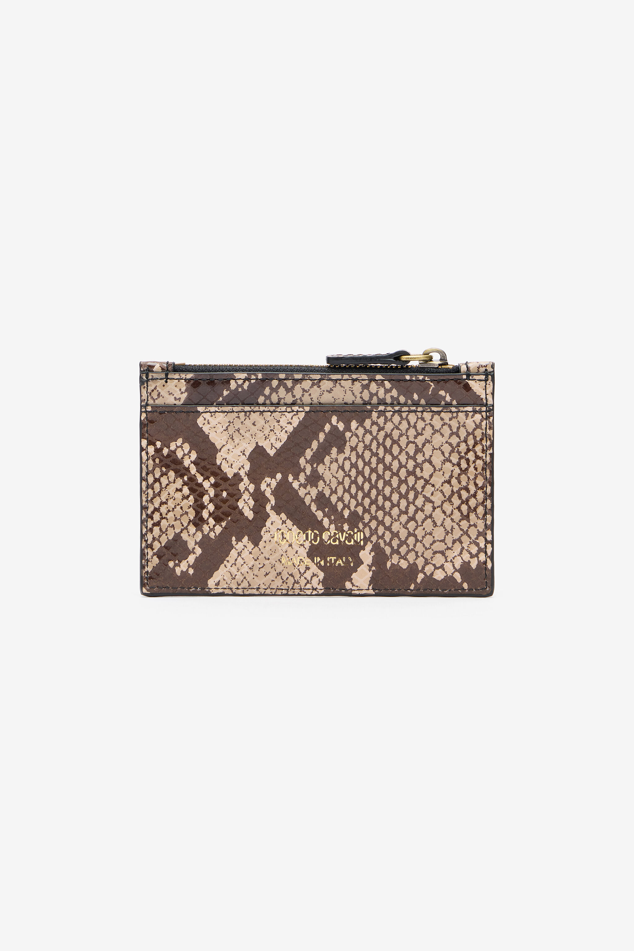 RC Python Print Zipped Card Holder ROCK BEIGE QOA00E-PZO36