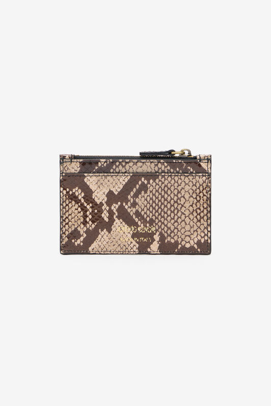 RC Python Print Zipped Card Holder RC Python Print Zipped Card Holder ROCK BEIGE QOA00E-PZO36