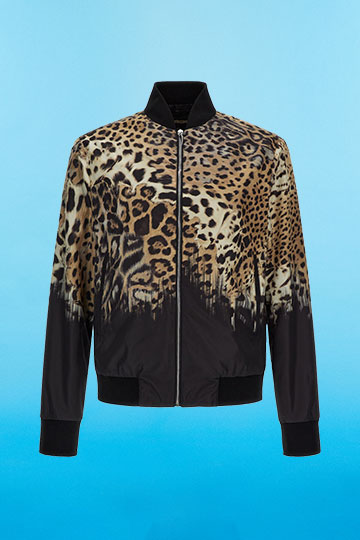 Jaguar Skin print bomber jacket