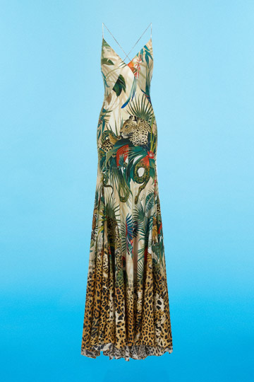 Jungle print long dress