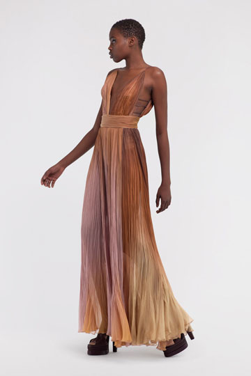 Silk Ombre print Dress