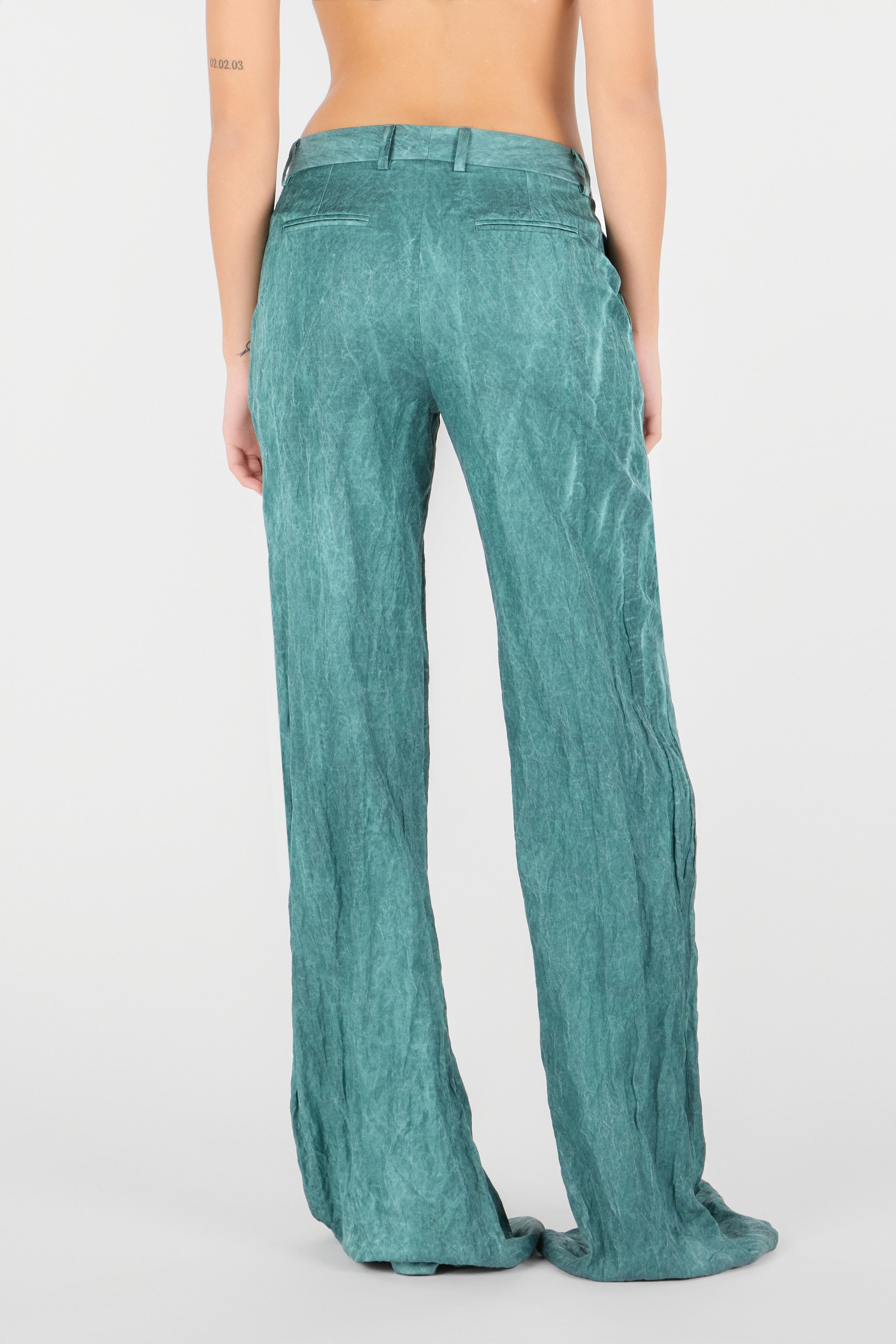 Crinkled Texture Trousers