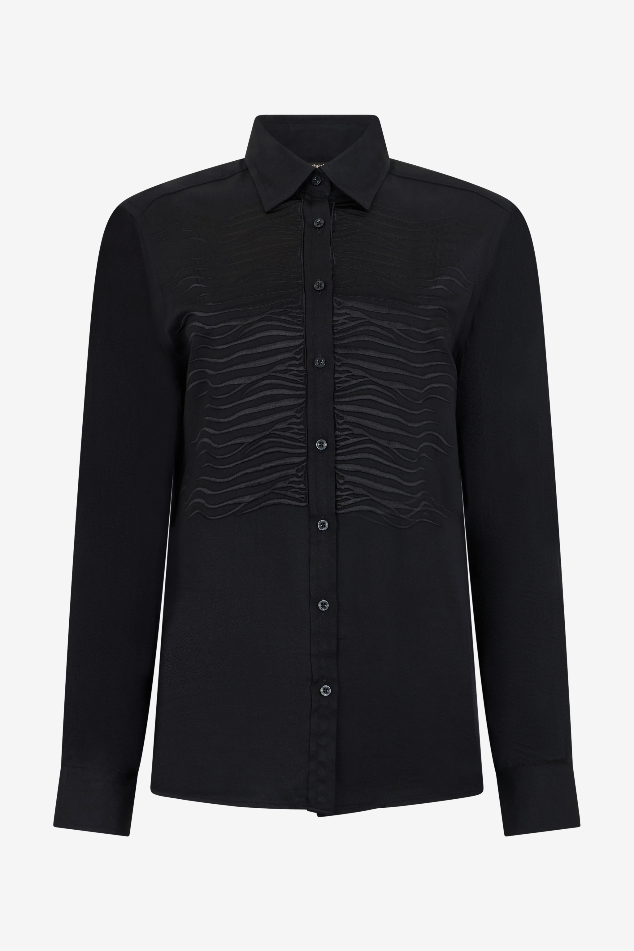 Roberto Cavalli Women's Black Shirt With Embroidered Zebra Motif - Ready To Wear