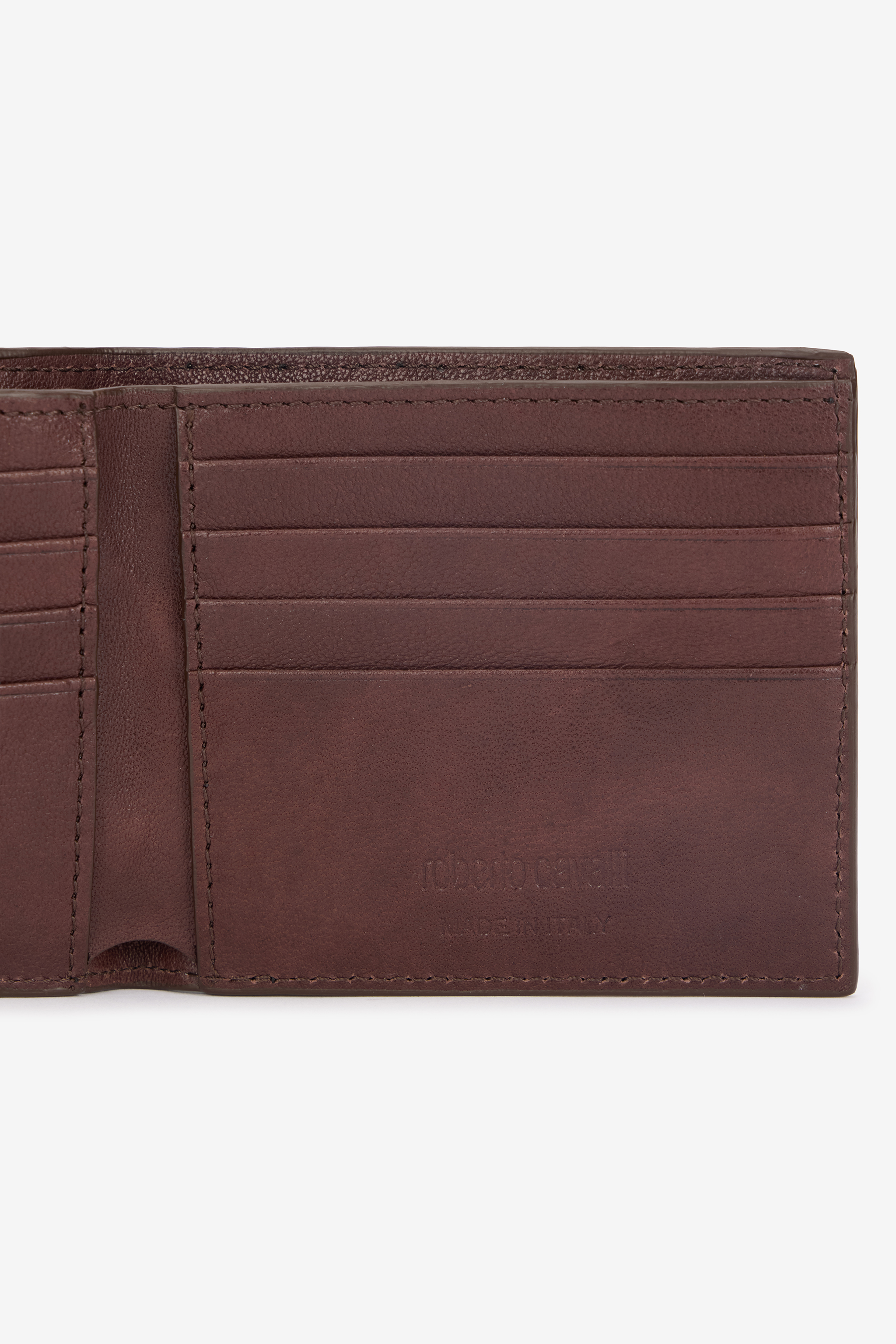 Roberto Cavalli Square Bi-fold Wallet With Rc Monogram In Brown