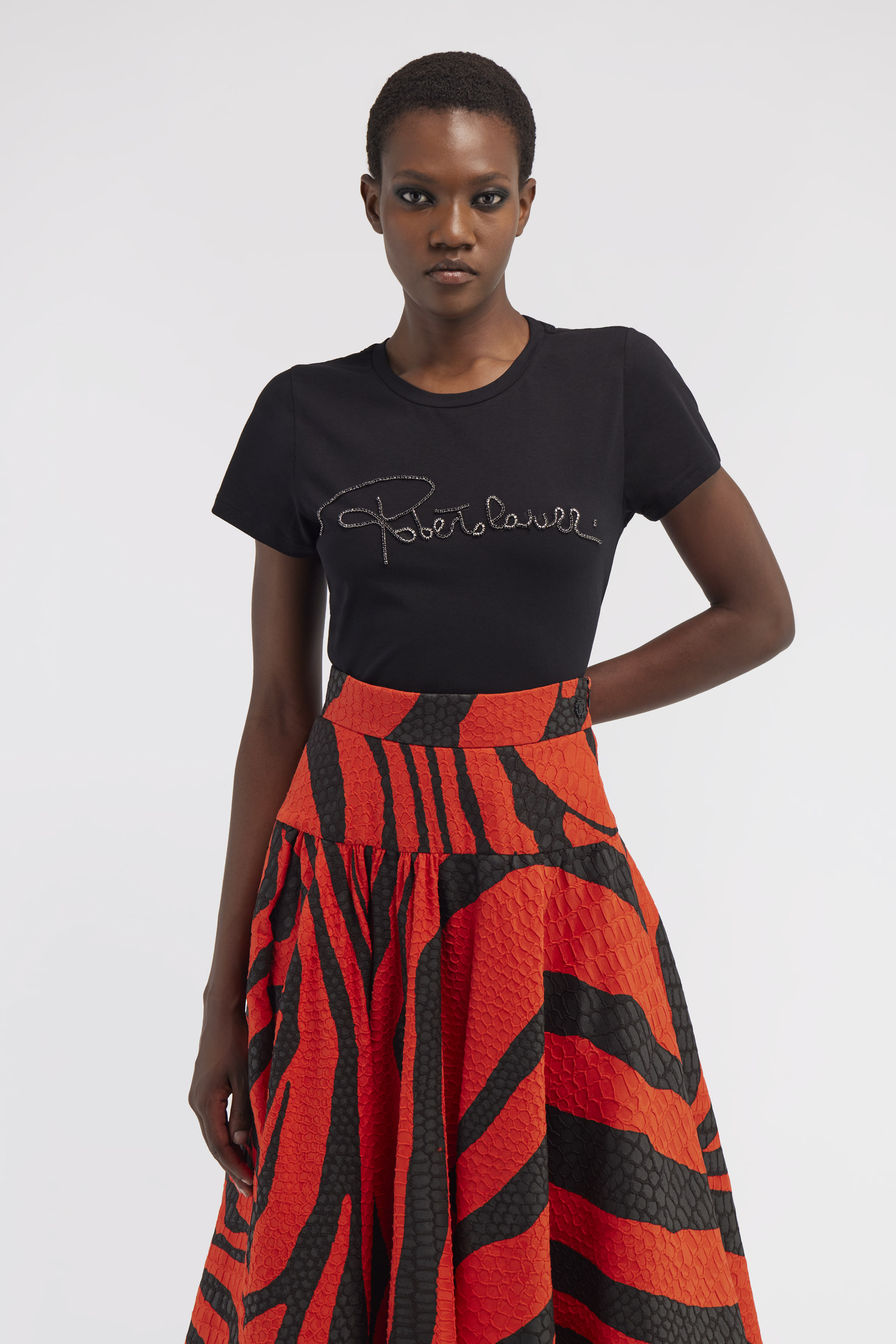 ROBERTO CAVALLI T-SHIRT WITH LOGO