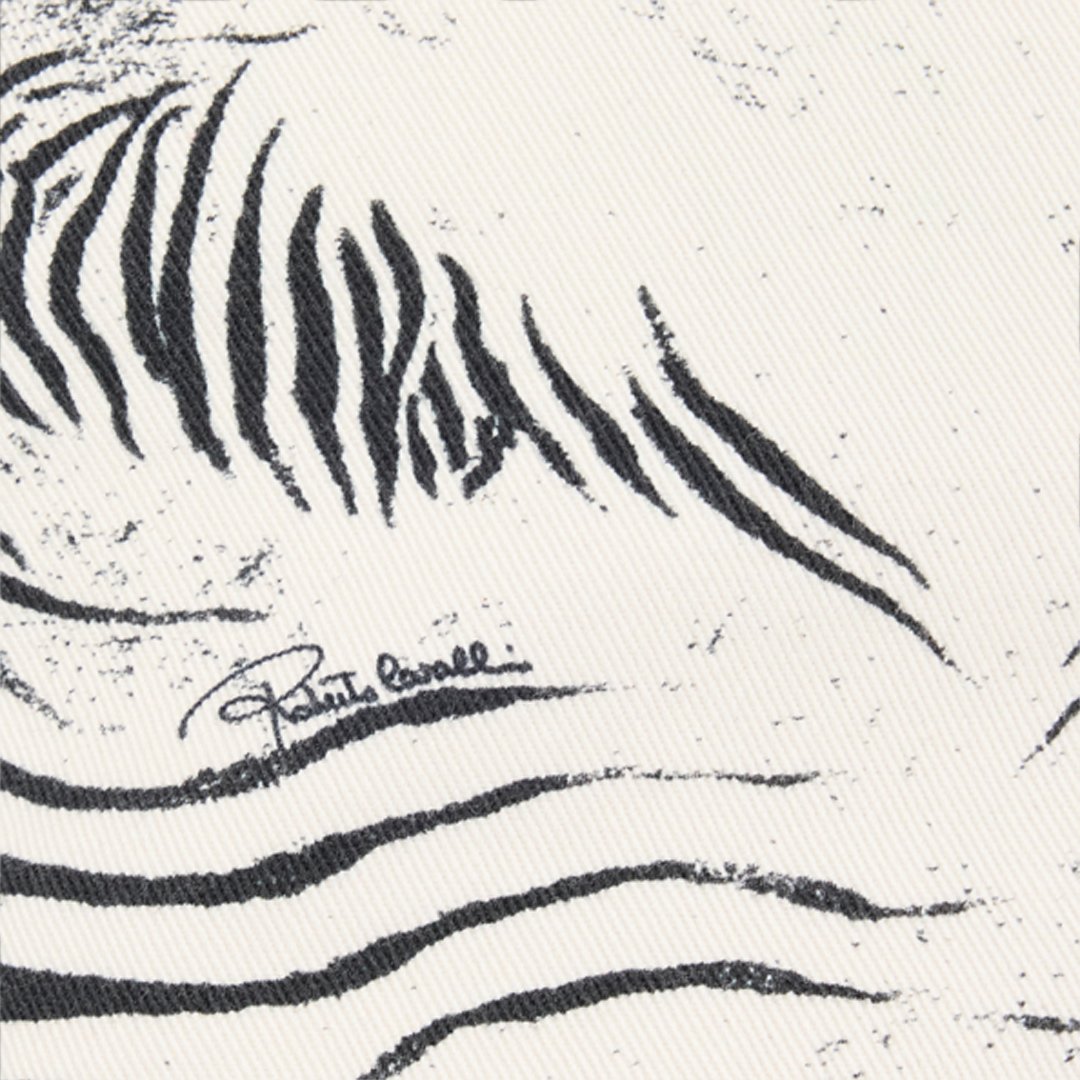 Roberto Cavalli Zebra-print Denim Shorts In Bianco/nero