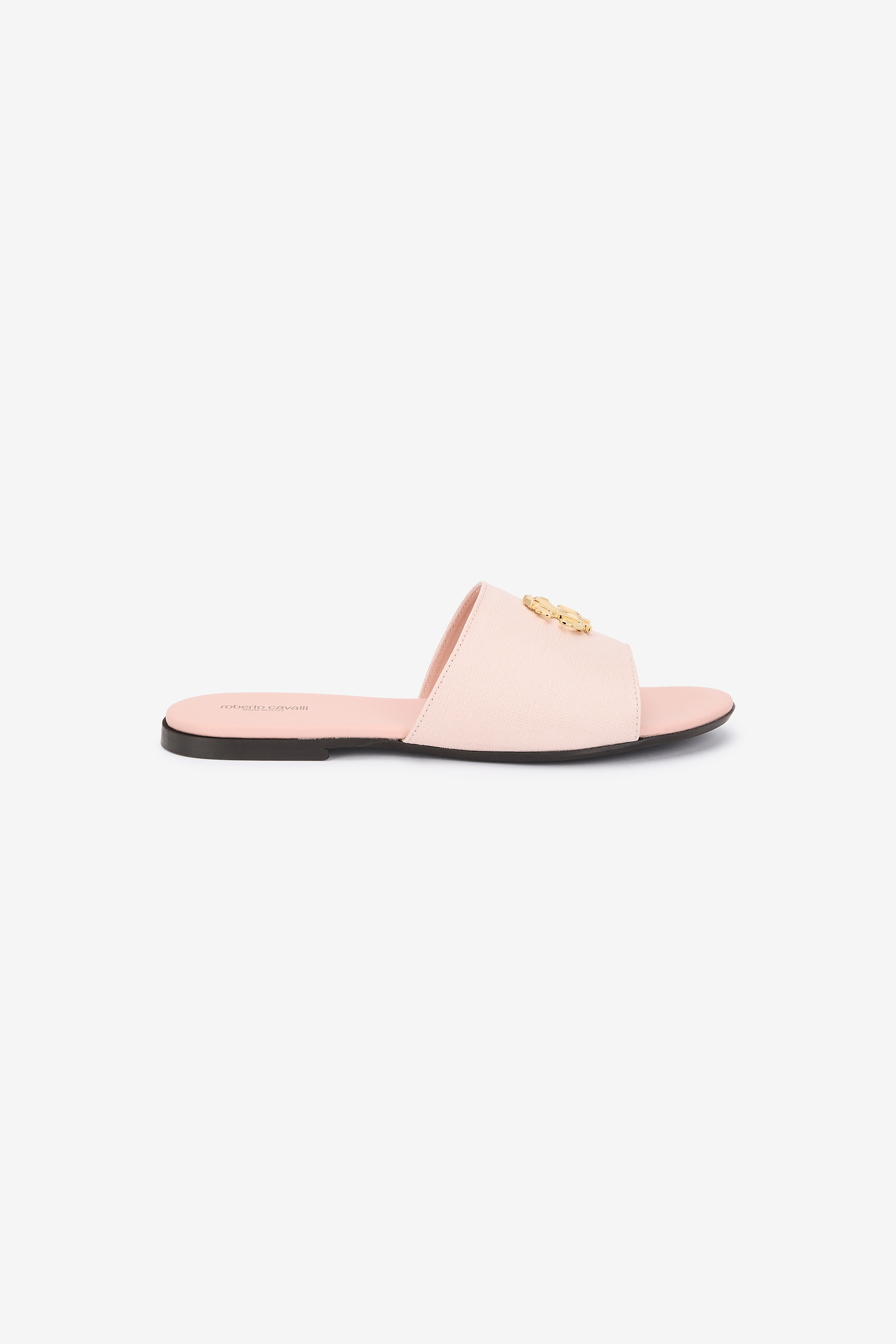 Roberto Cavalli Pink Sandal With Monogram Rc In Pink