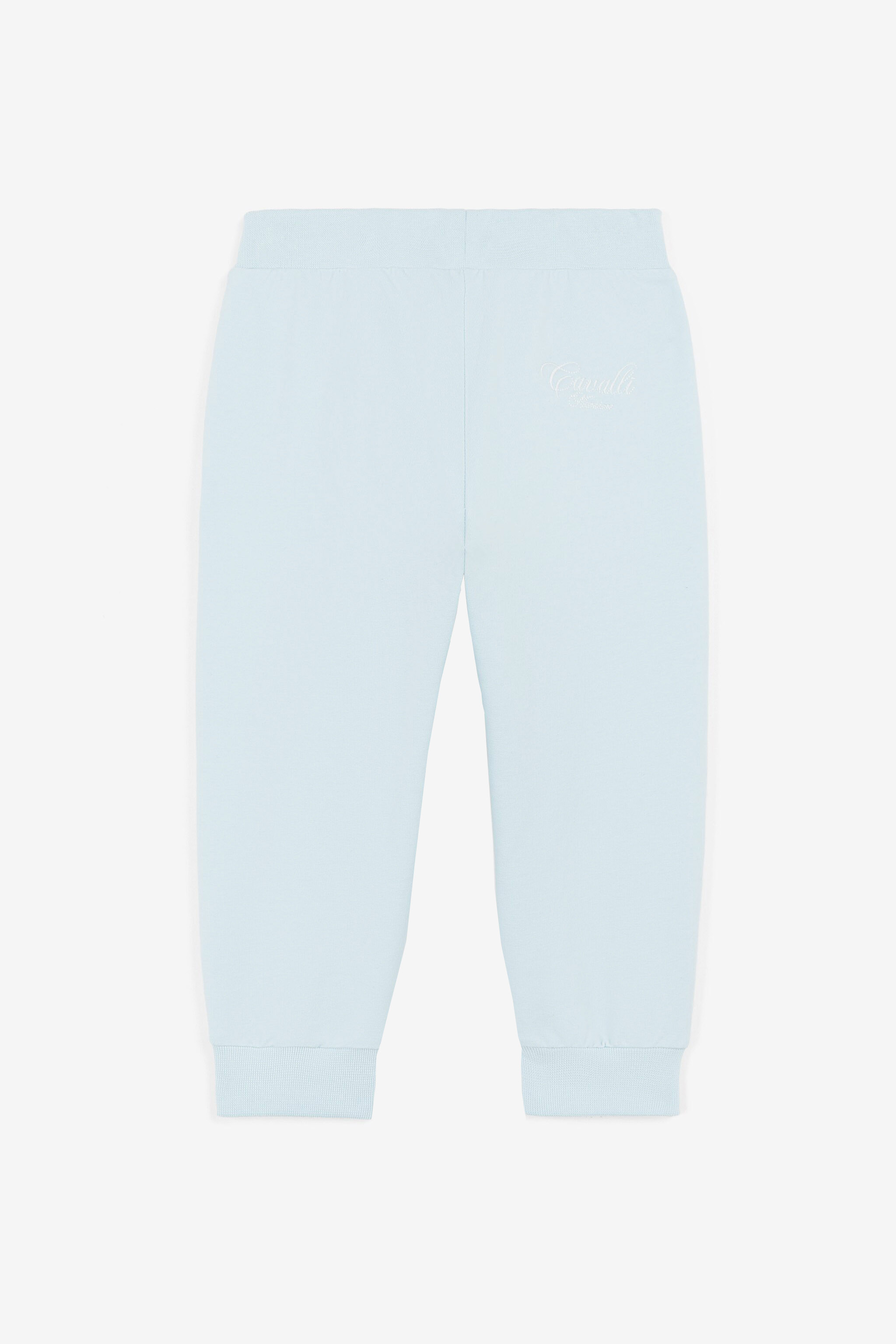 Roberto Cavalli Logo-embroidered Sweatpants In Light Blue