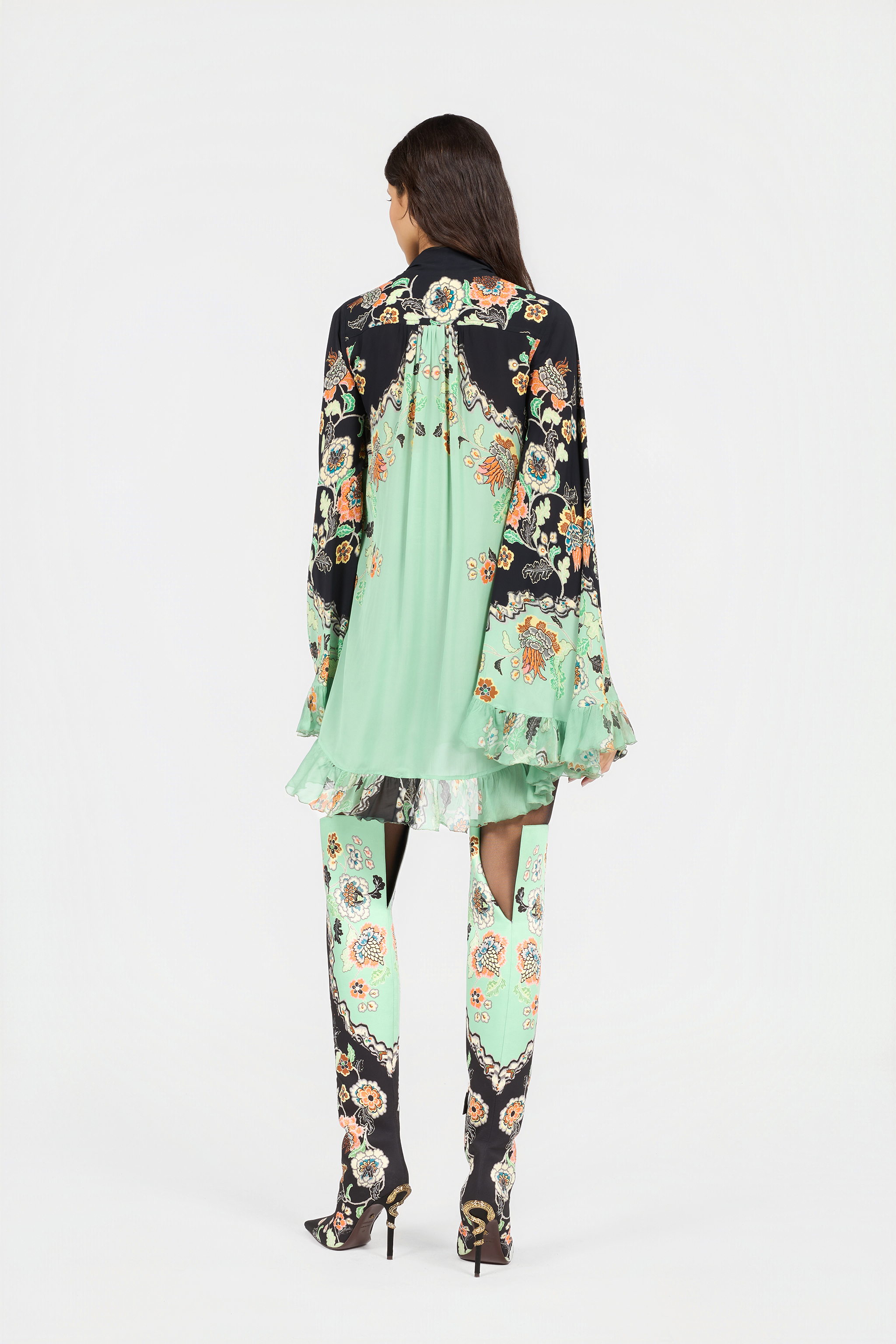 Roberto Cavalli Kimono Print Mini Dress | Thumbnail 3