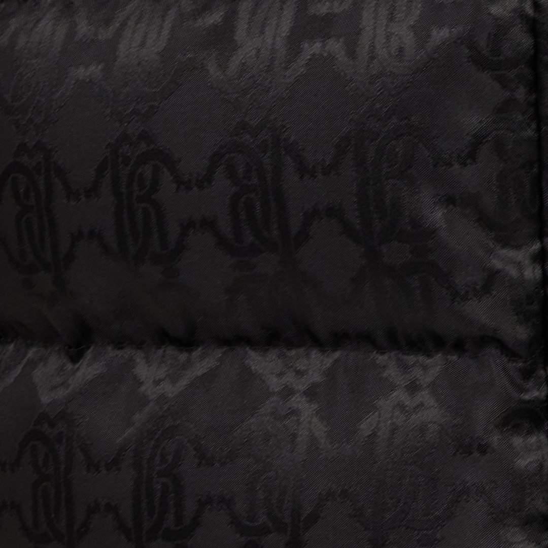 Roberto Cavalli Black Monogram Rc Long Down Jacket In Black