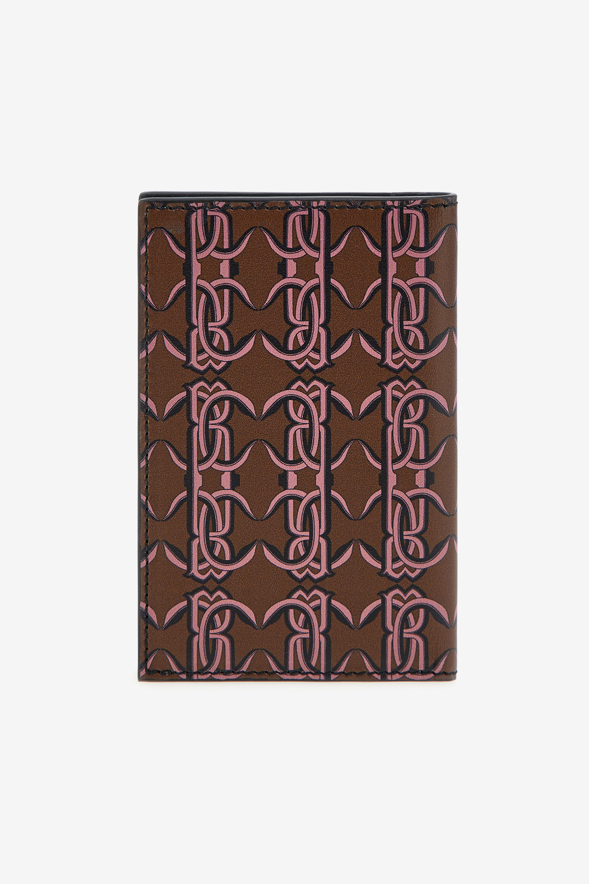 Roberto Cavalli Cardholder With Monogram Rc In Brown