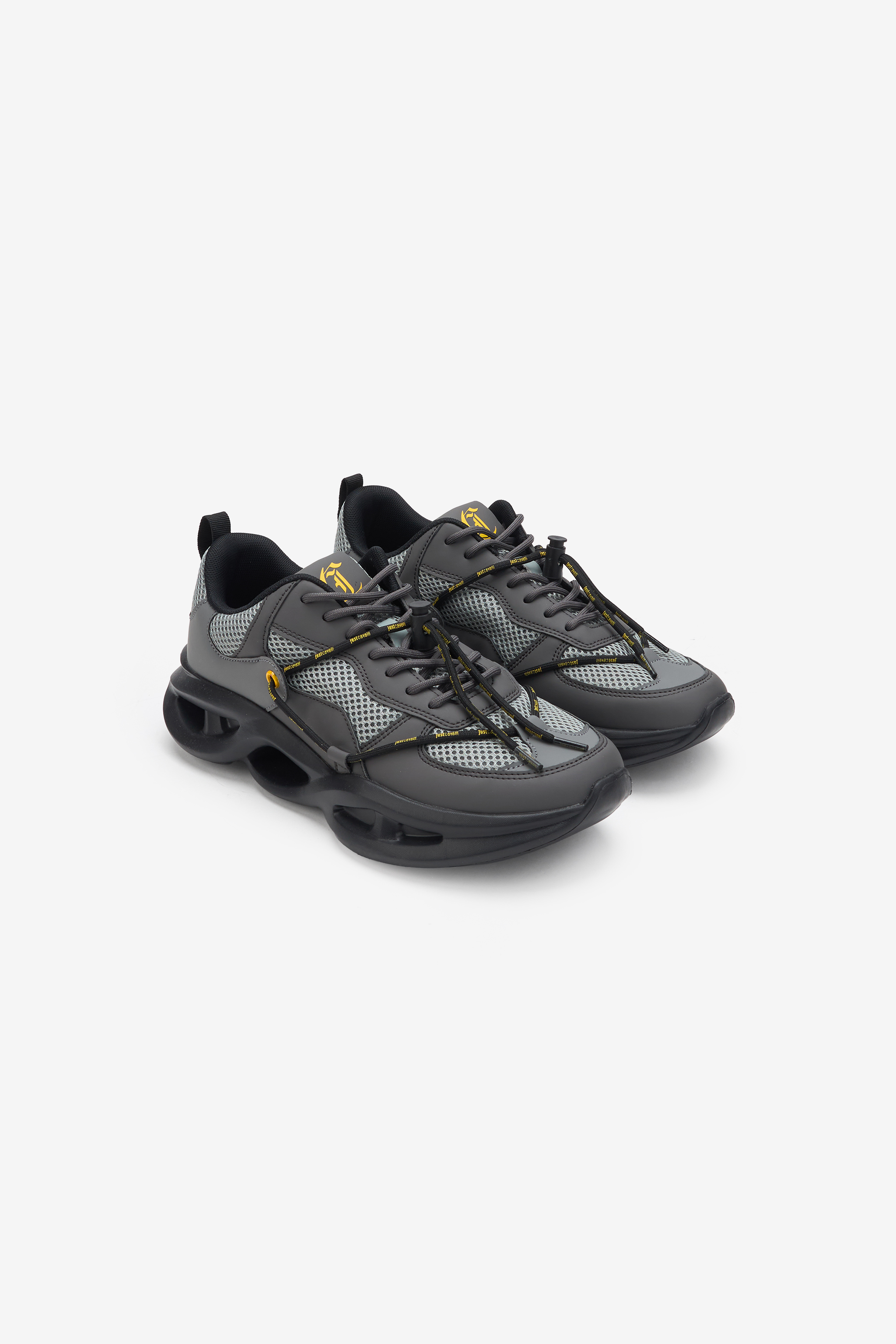 Roberto Cavalli Grey Chunky Sneakers