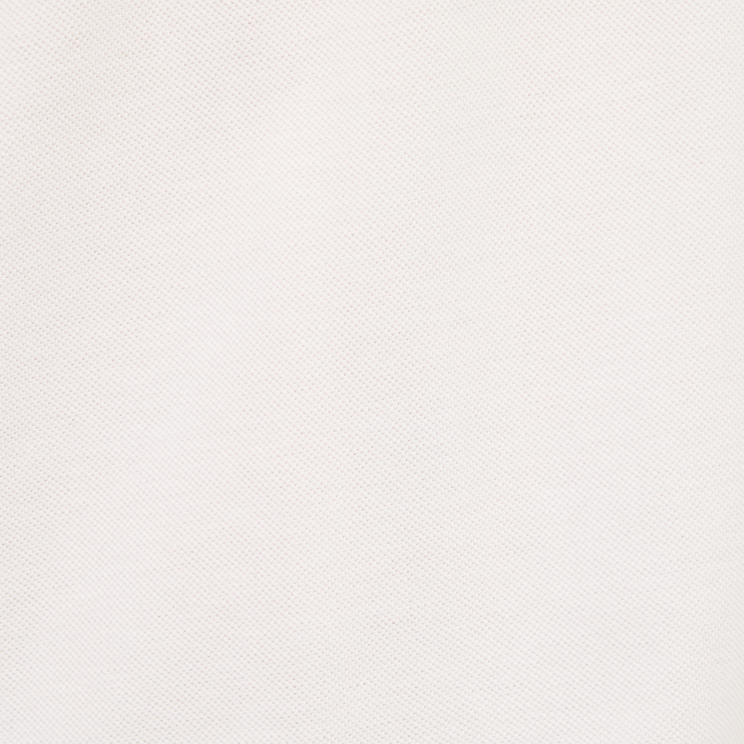 White Cotton Polo With Embroidered Snake