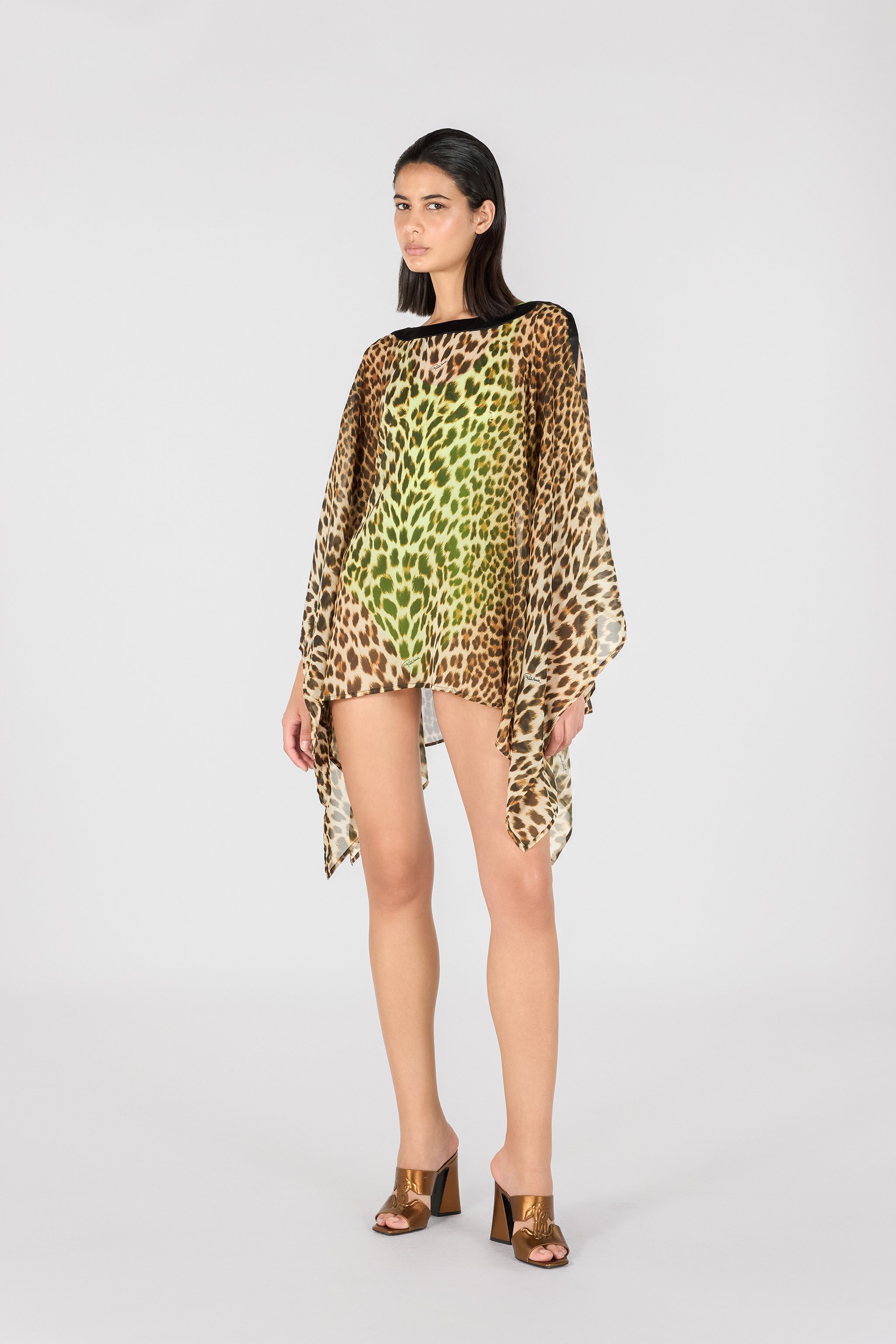 Roberto Cavalli Leopard Kaftan In Cheetah