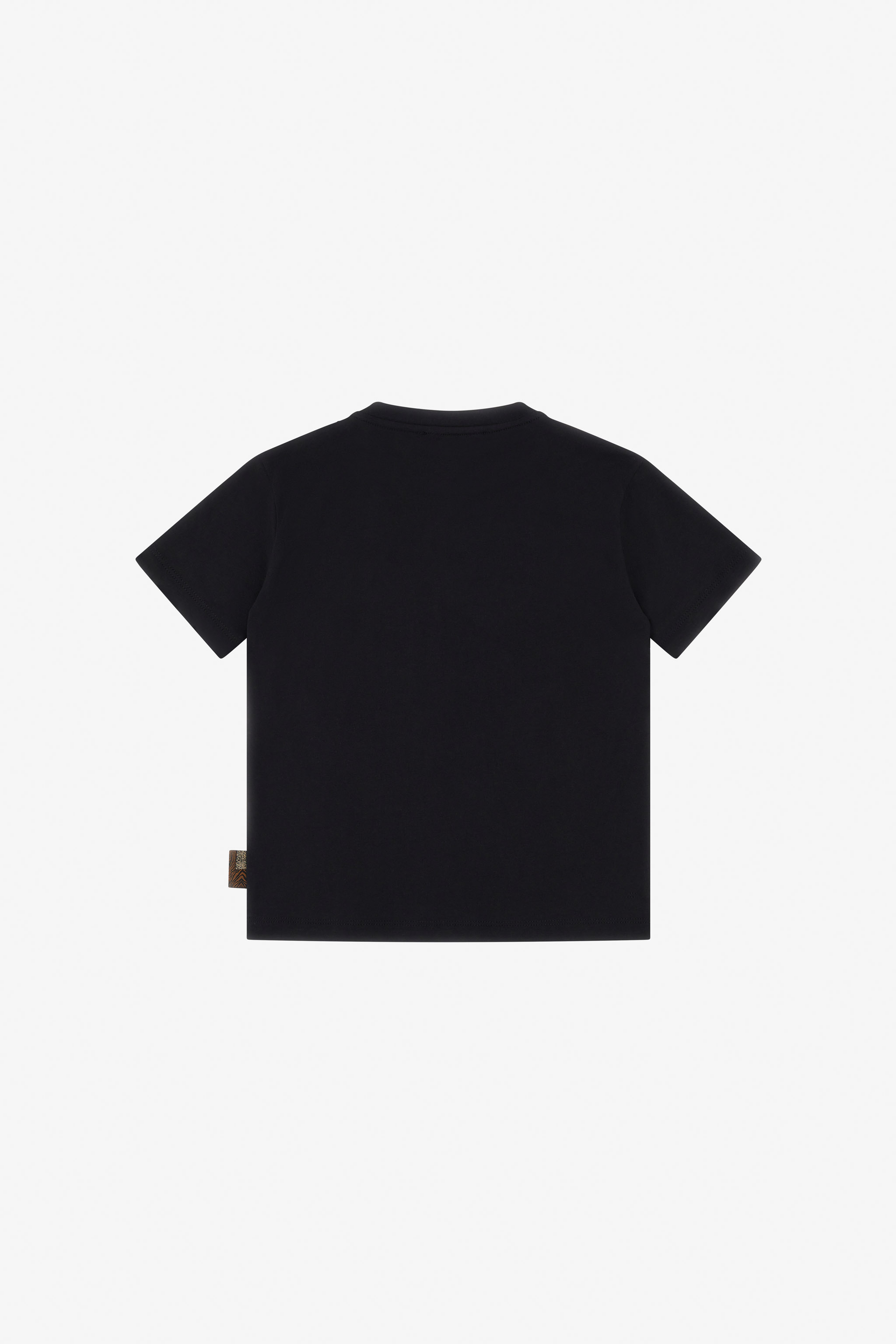 Roberto Cavalli T-shirt With Tiger Print And Logo In Black