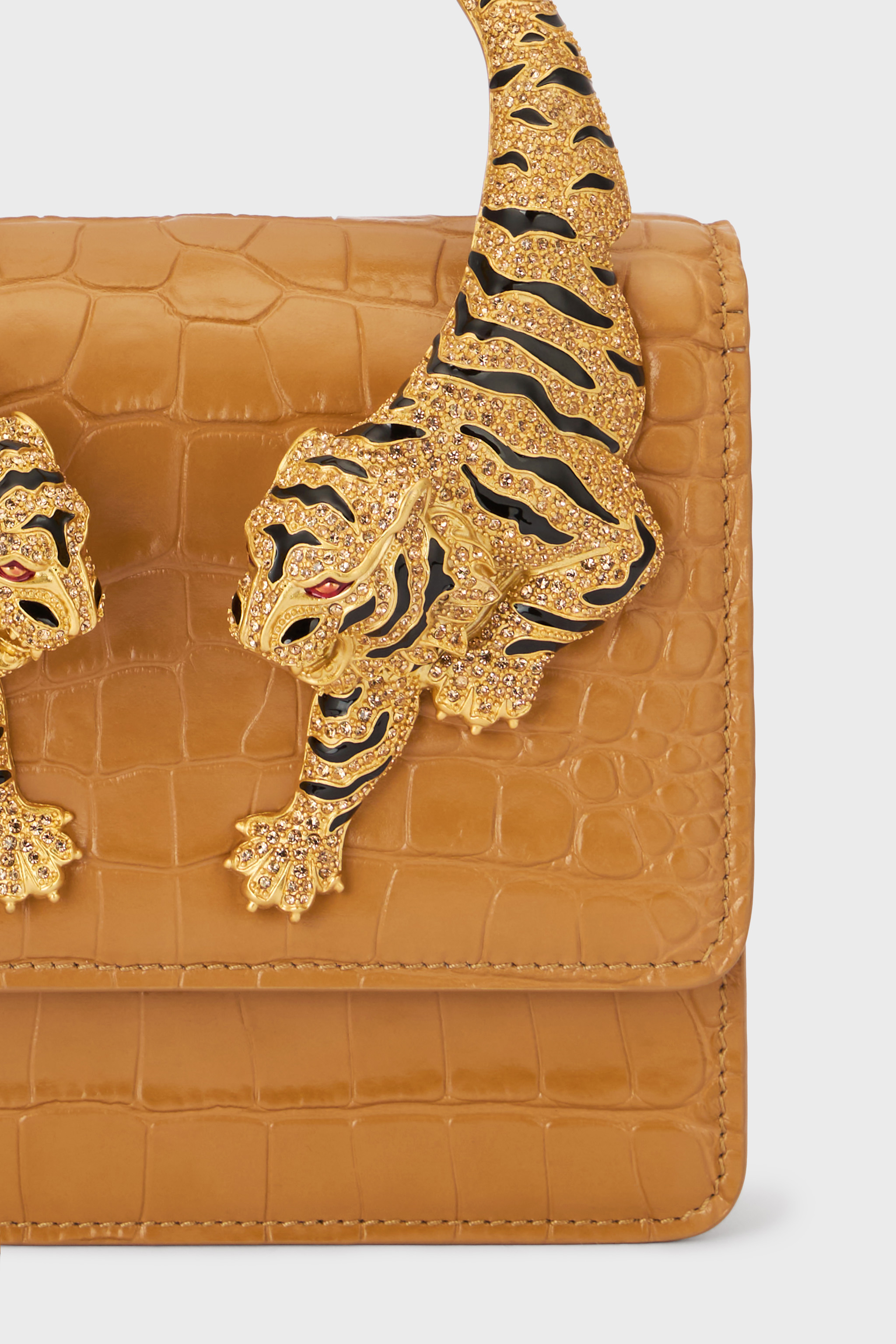 Roberto Cavalli Medium Roar Bag In Light Brown