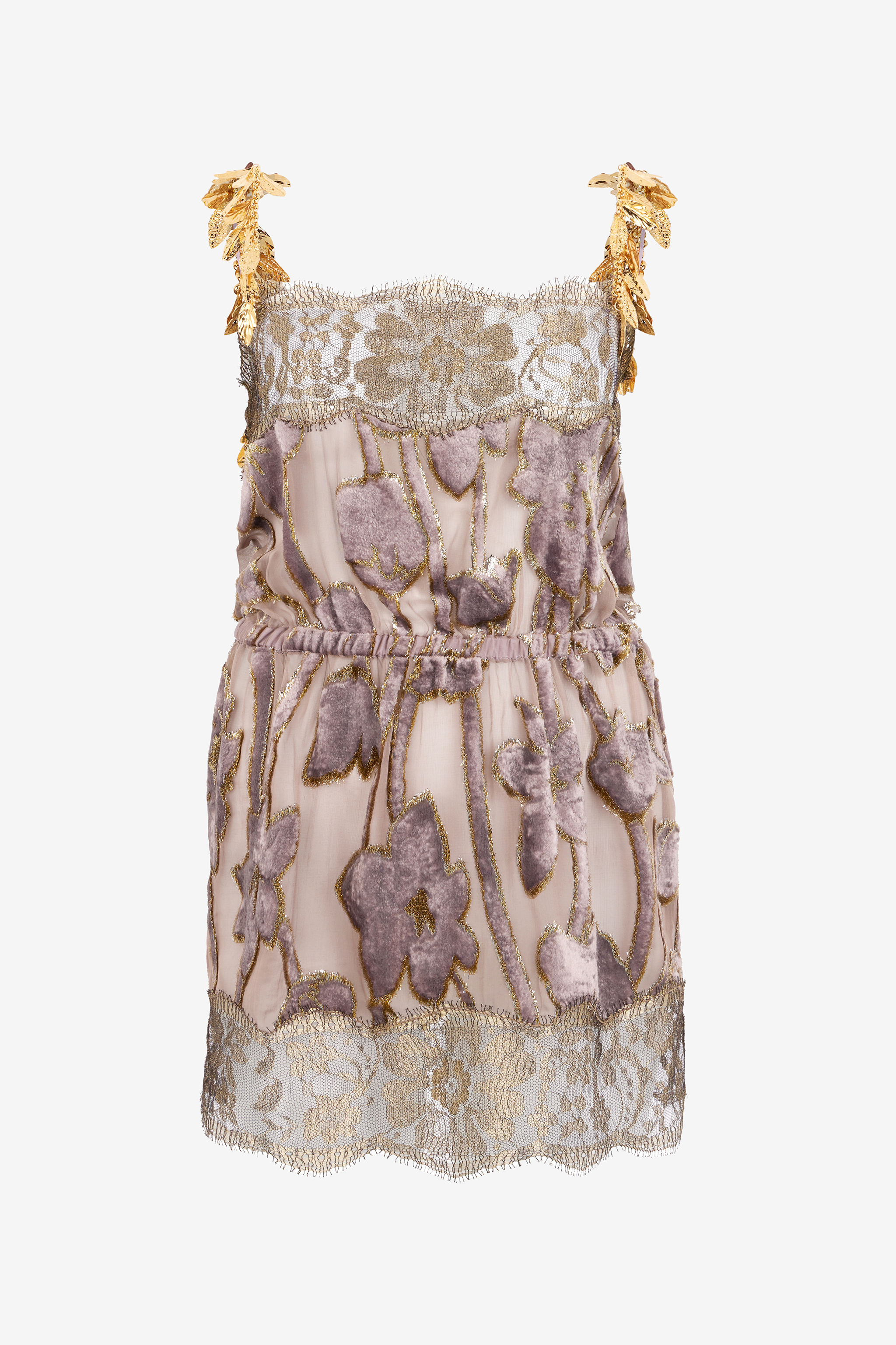 Roberto Cavalli , Party Dresses, Female, Beige, Xs, Nude Mini Dress With Floral Pattern - Image 2