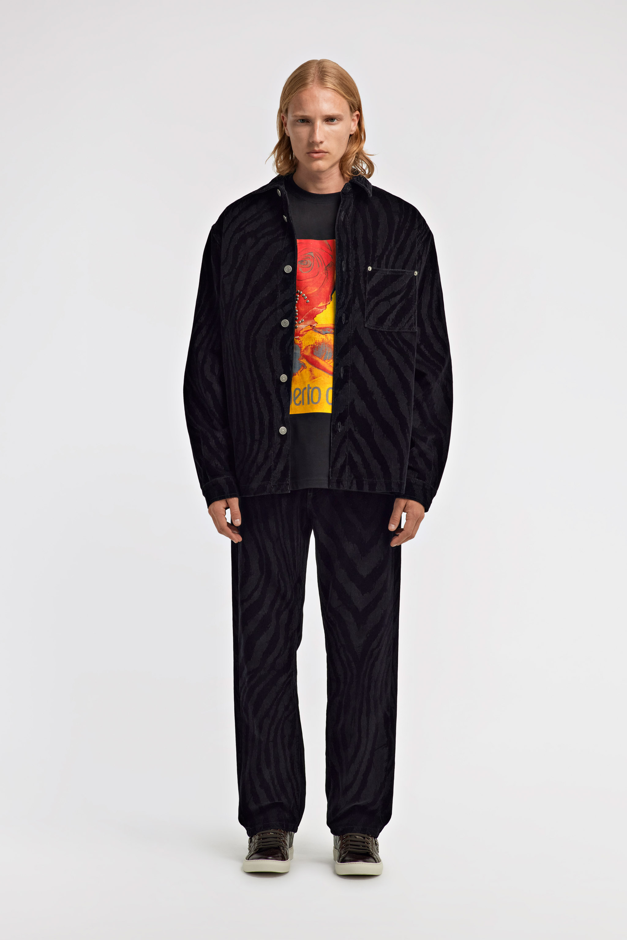 Roberto Cavalli Zebra-print Chest-pocket Shirt