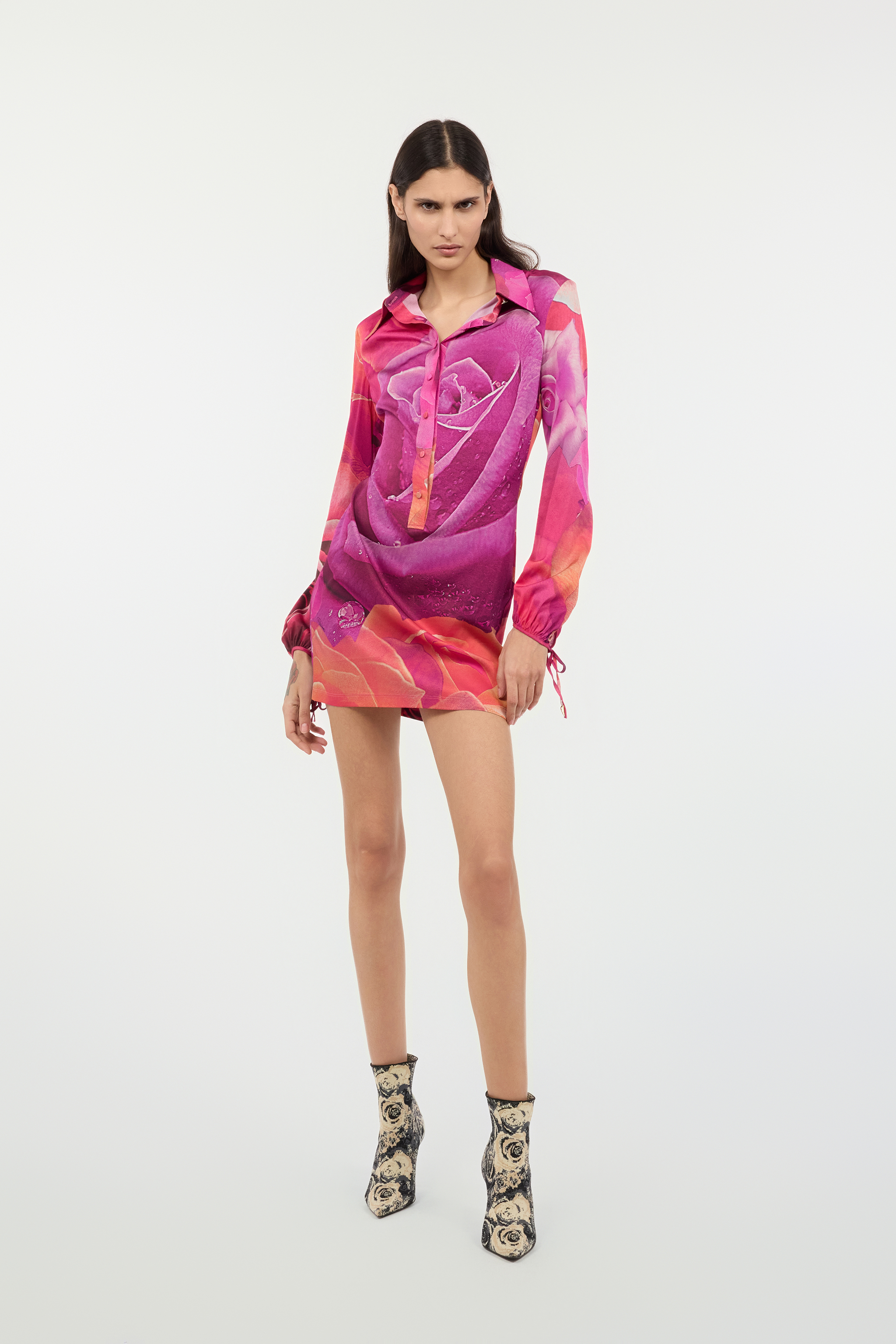 ROBERTO CAVALLI MINIKLEID MIT PRINT GARDEN ROSE