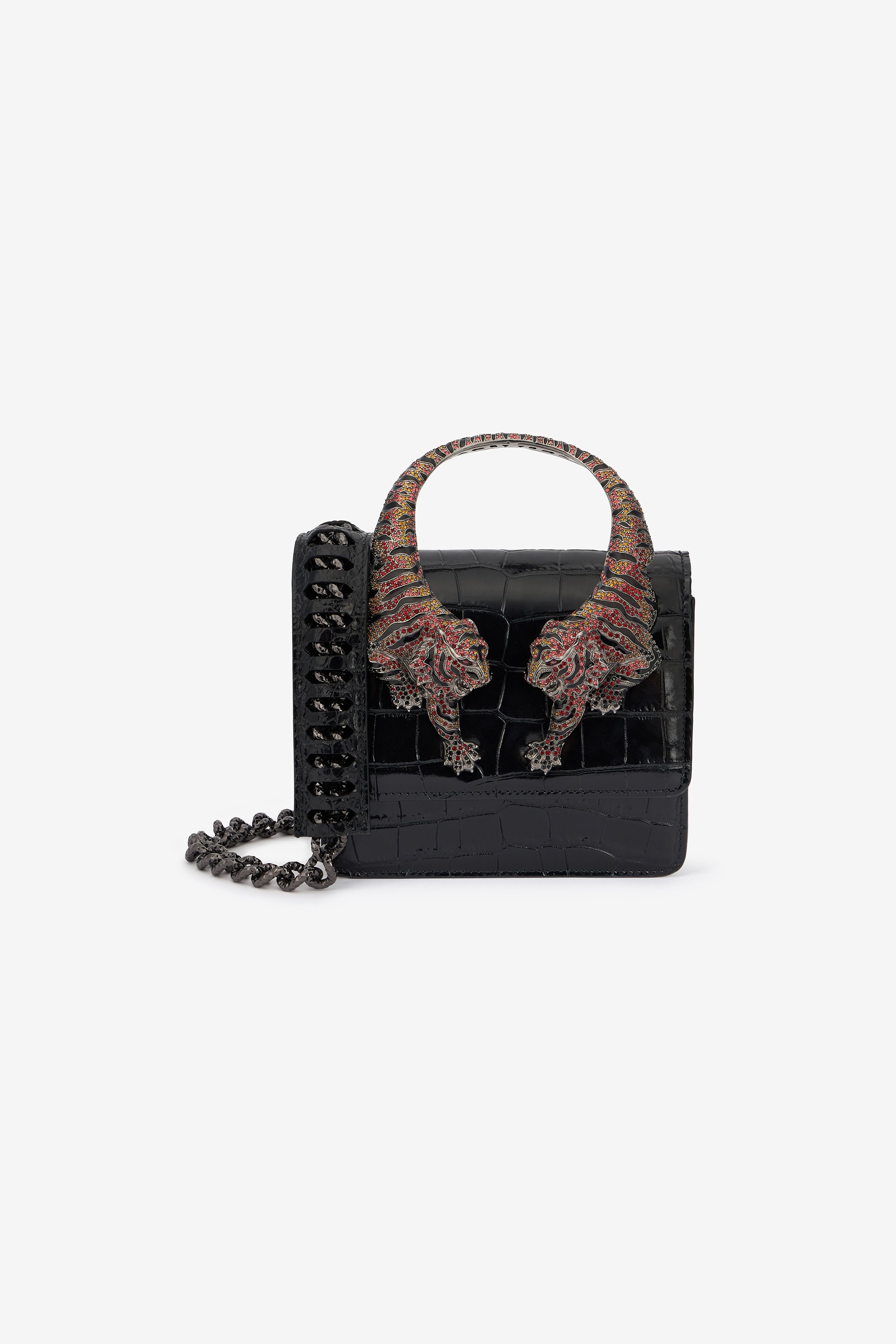 Roberto Cavalli Medium Roar Bag In Black