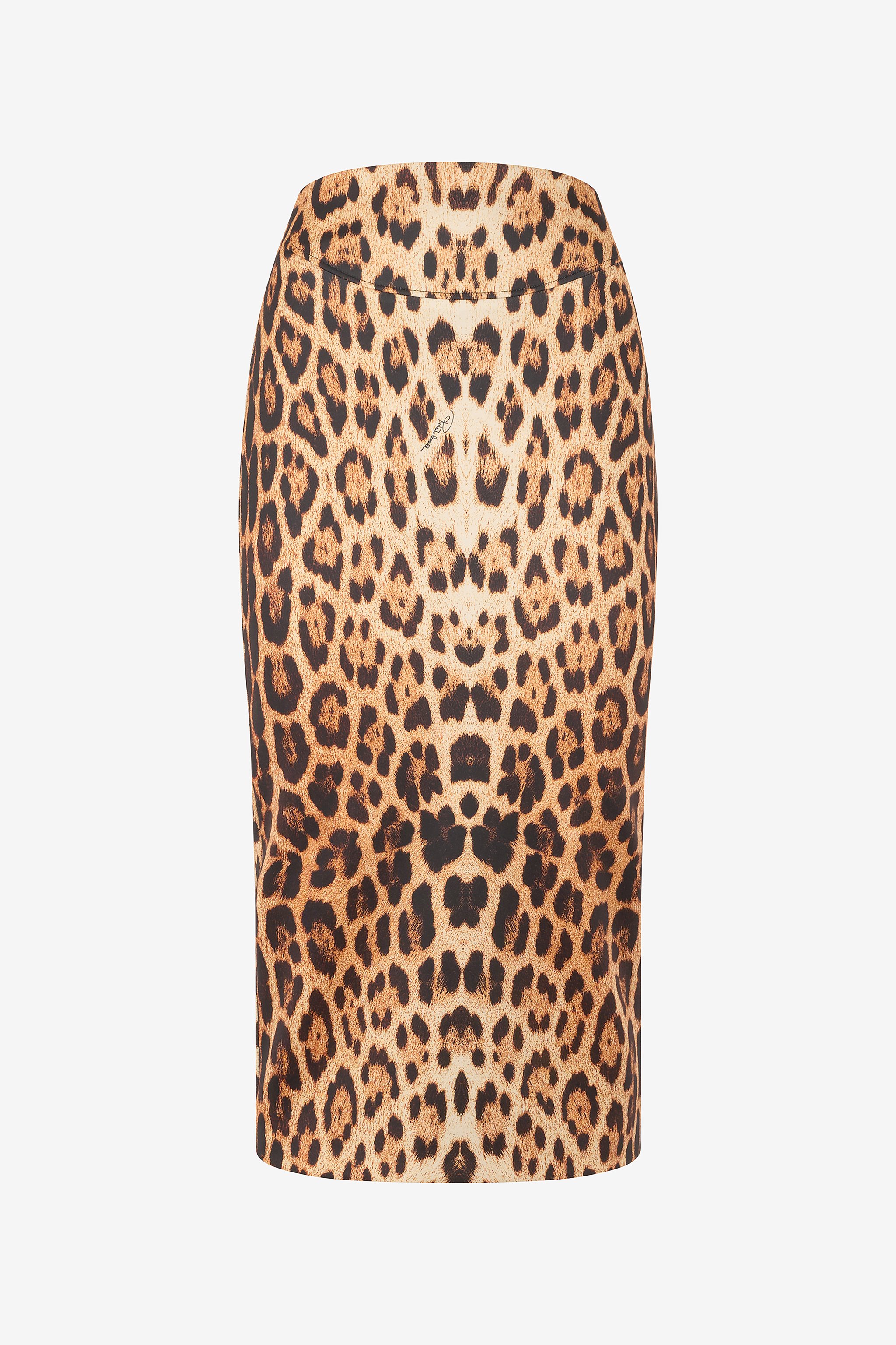 Roberto Cavalli Pencil Skirt With Jaguar Skin Print In Animal Print