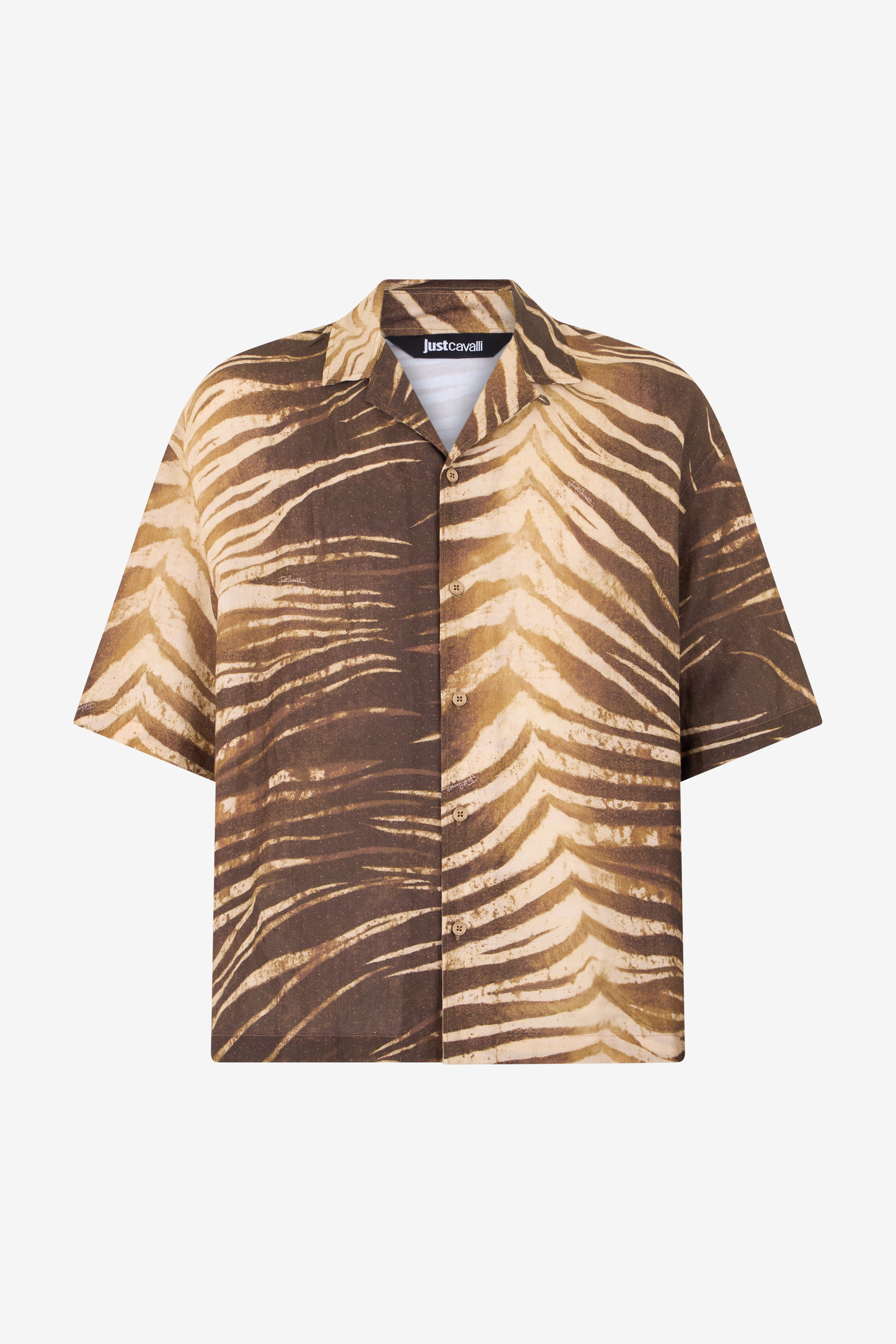 Roberto Cavalli Natural Barb Print Shirt