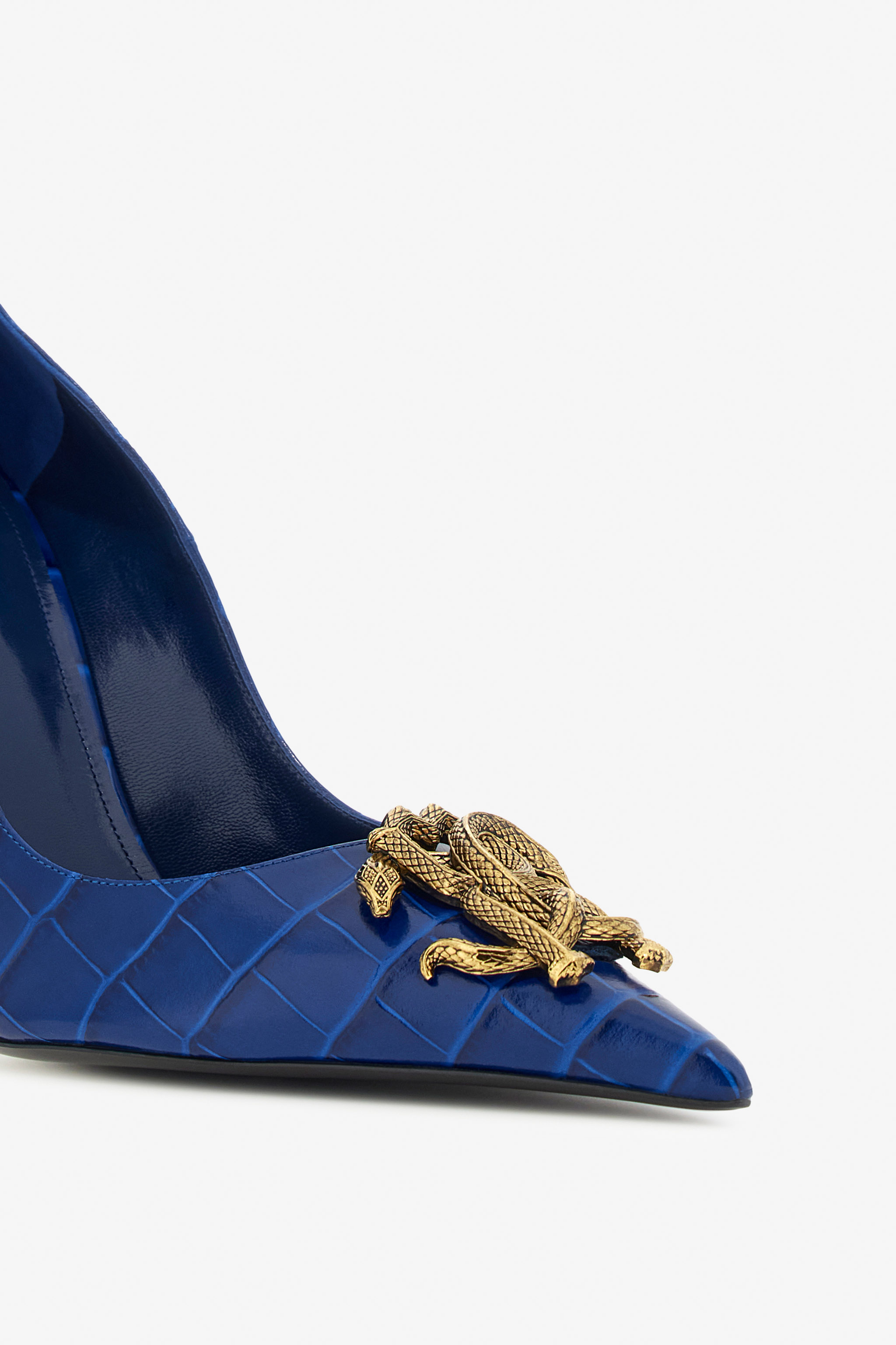 Roberto Cavalli Rc Logo Pump In Dark Blue