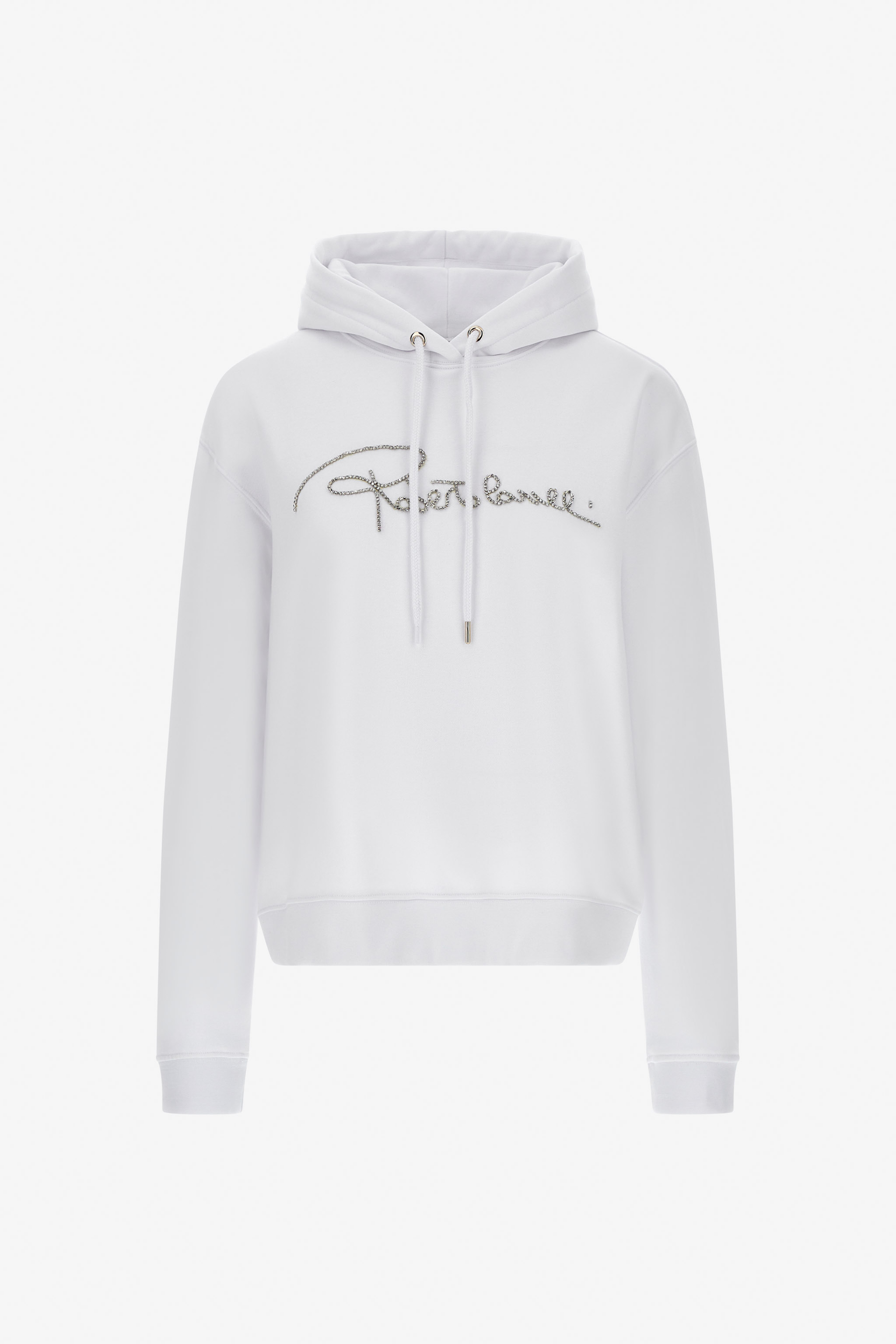 Roberto Cavalli Sweatshirt With Signature In White
