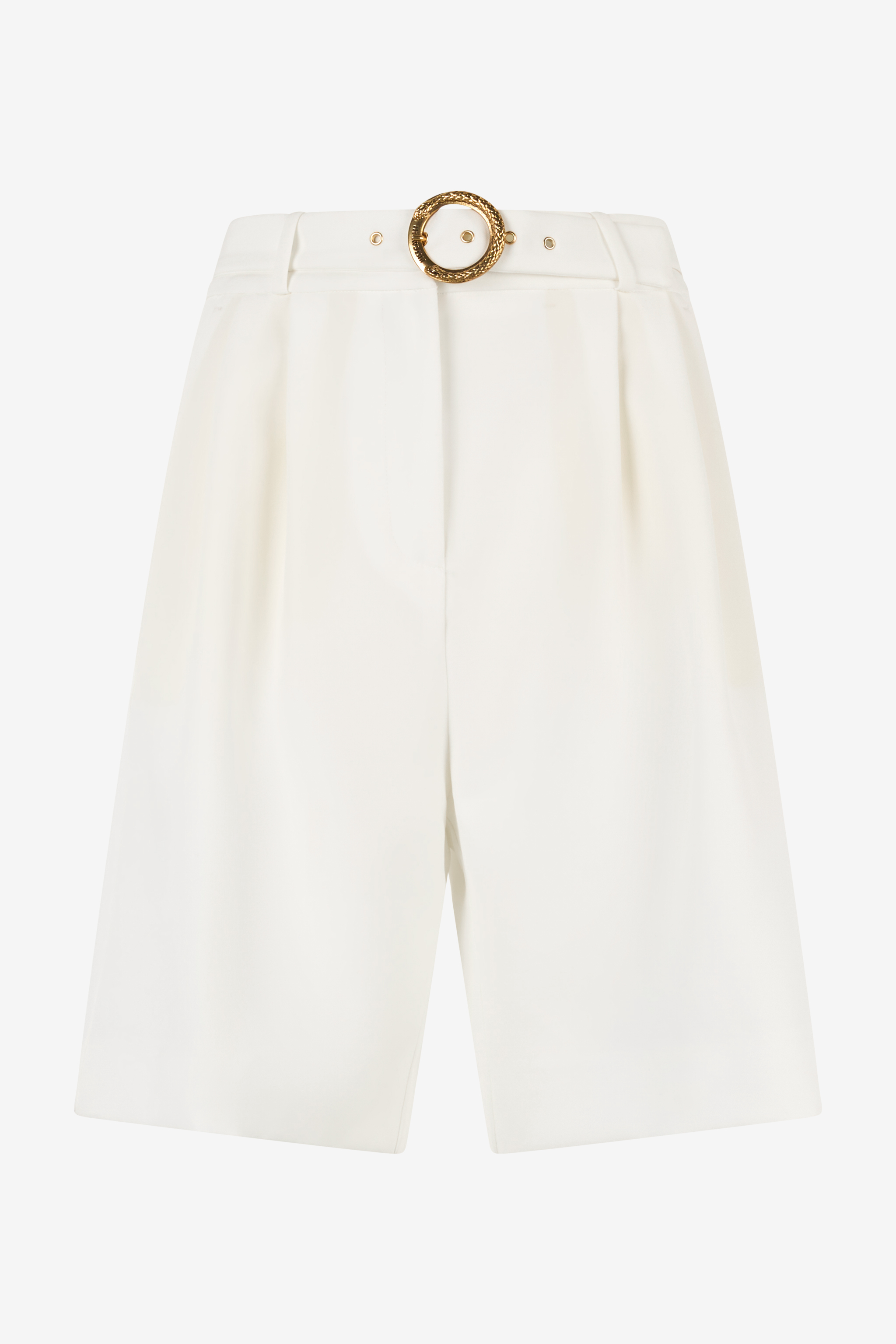 Roberto Cavalli Tailored Bermuda Shorts With Belt In White