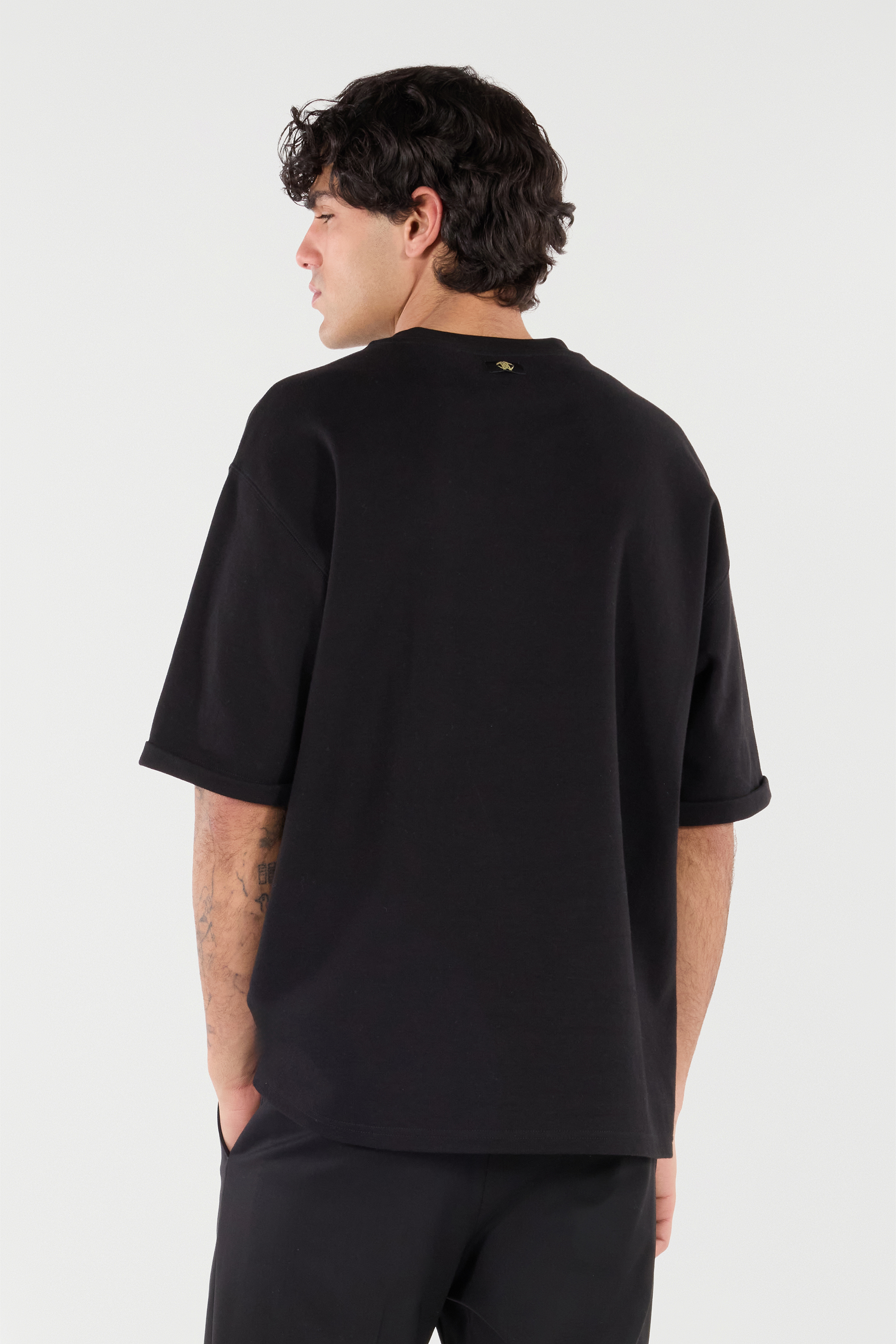 Roberto Cavalli T-shirt With Embroidered Logo In Black