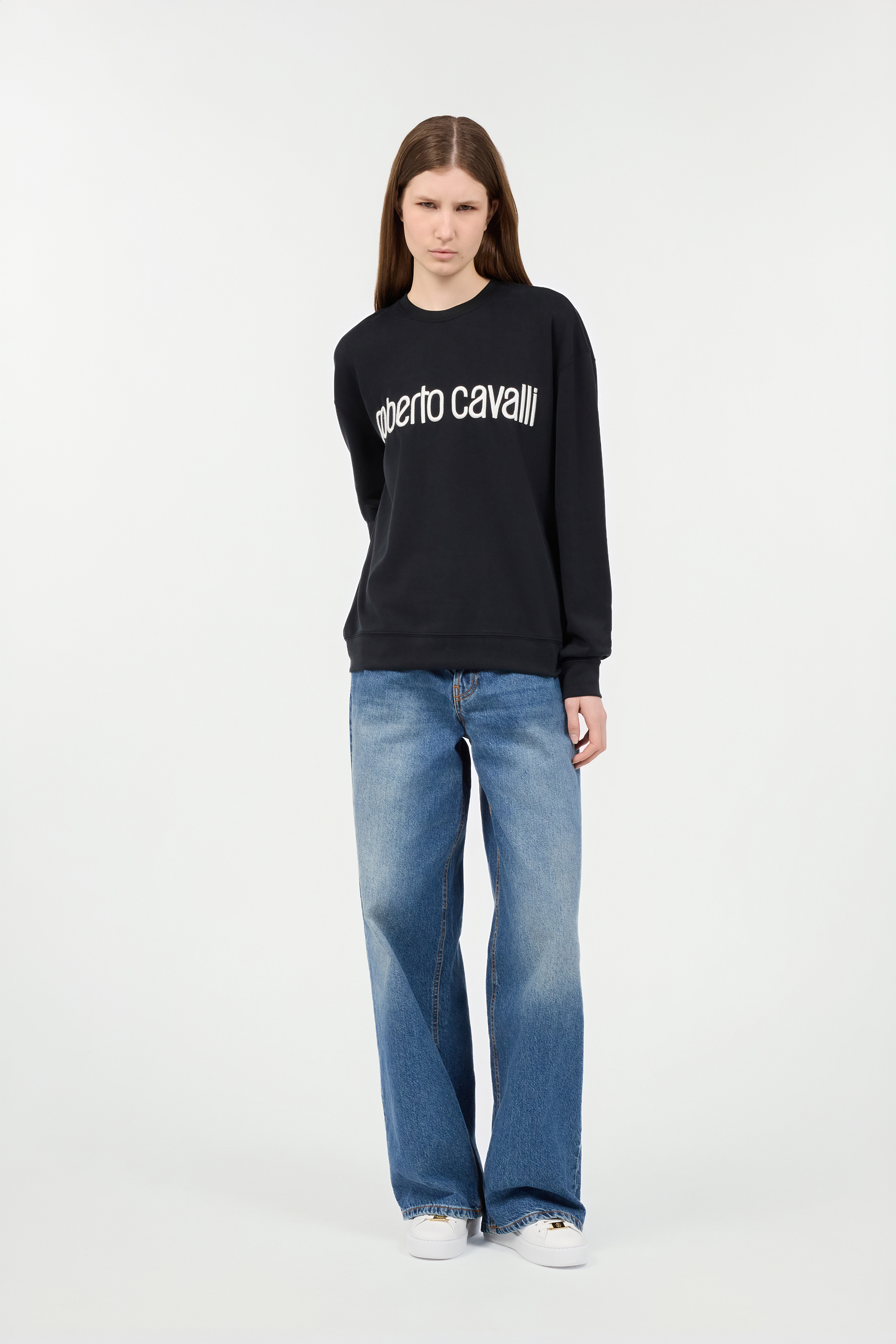 Roberto Cavalli Black Logo Sweatshirt
